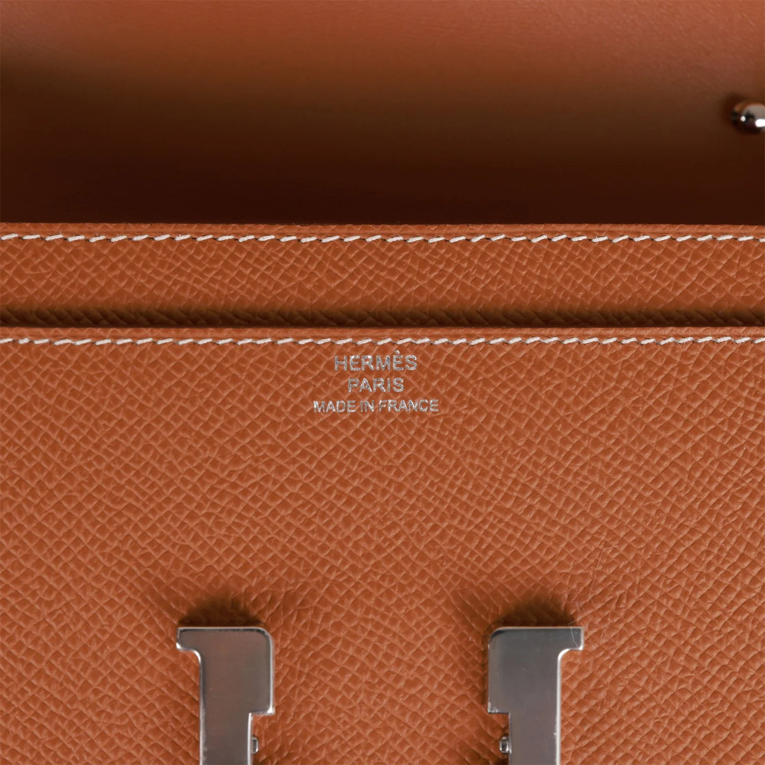 Hermes Constance Wallet To Go Gold Epsom Palladium Hardware - Image 7