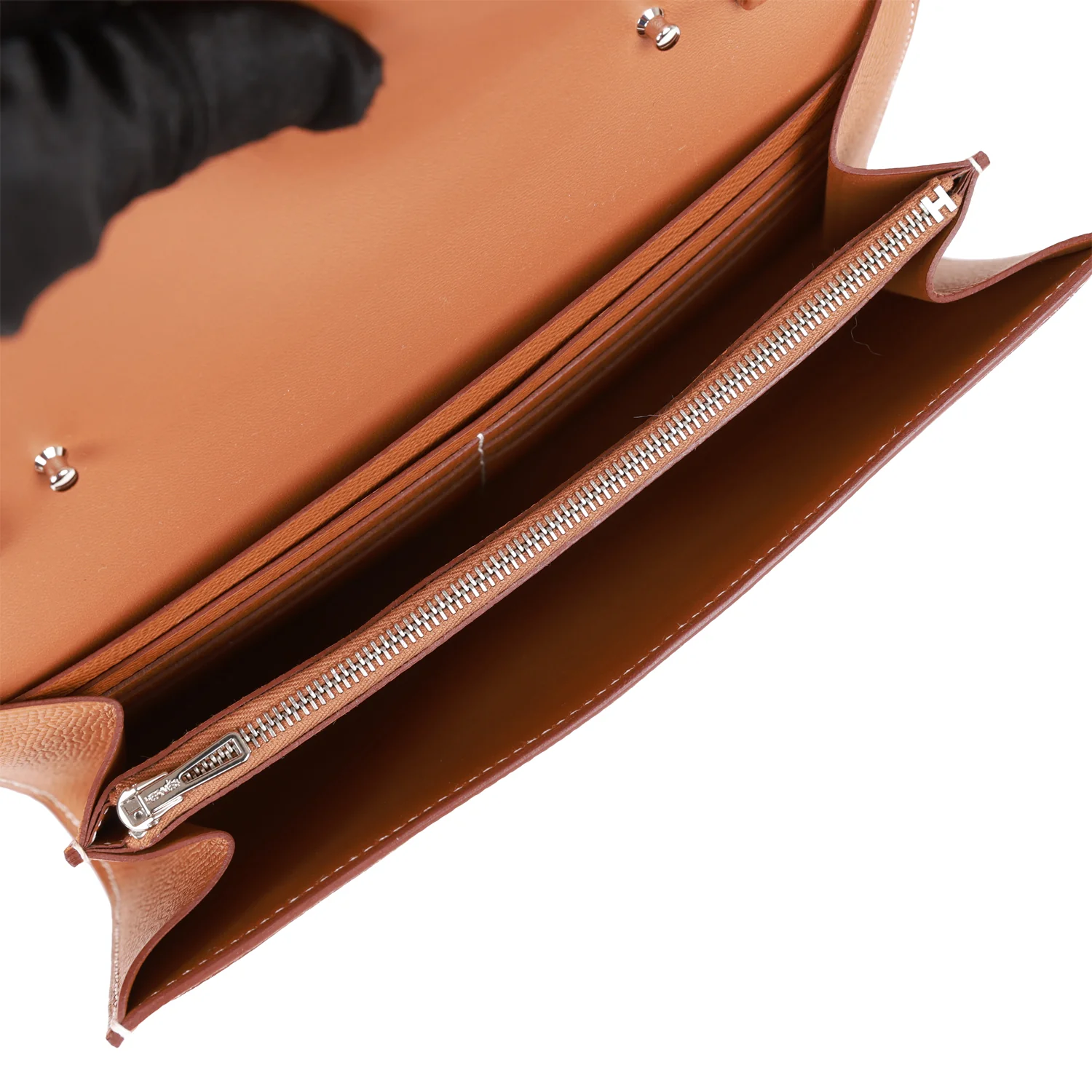 Hermes Constance Wallet To Go Gold Epsom Palladium Hardware - Image 8