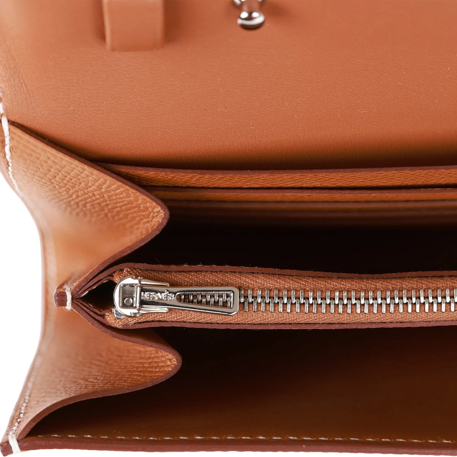 Hermes Constance Wallet To Go Gold Epsom Palladium Hardware - Image 9