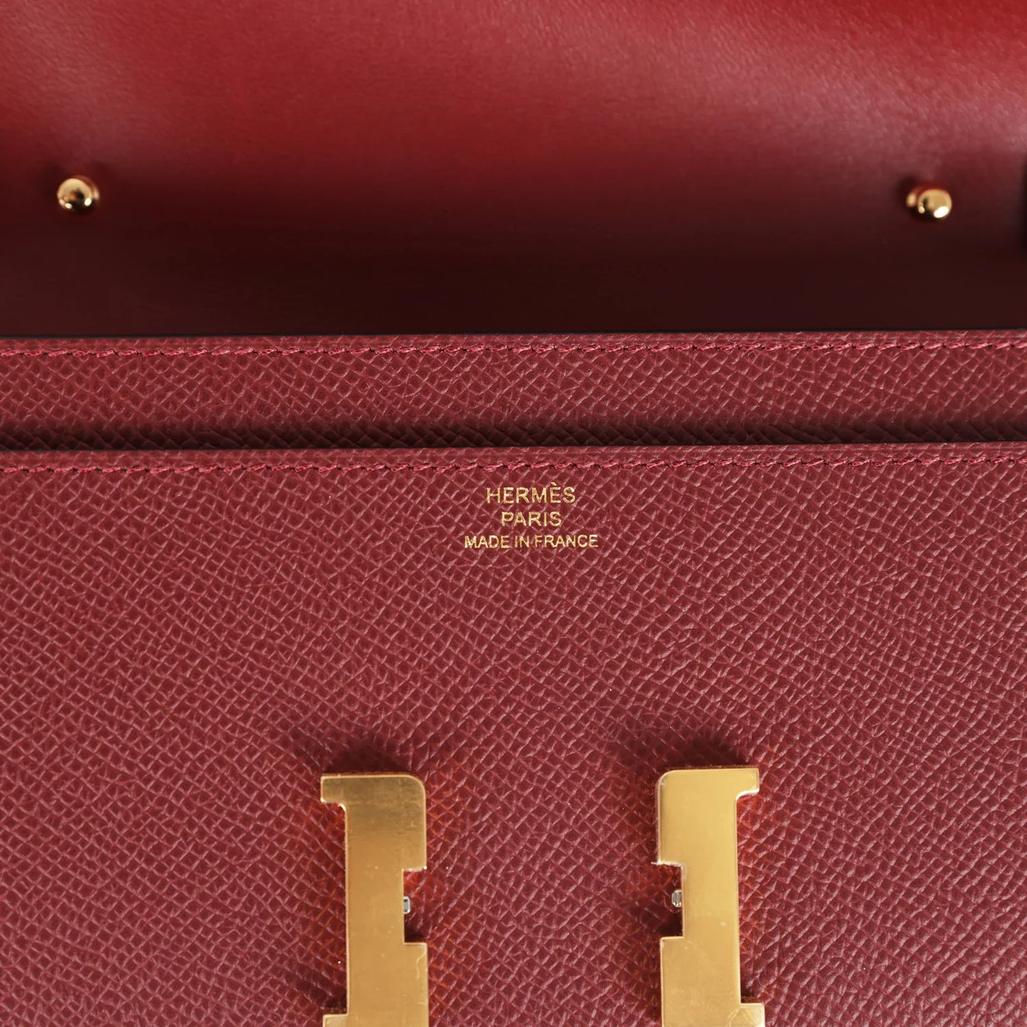 Hermes Constance Wallet To Go Rouge H Epsom Gold Hardware - Image 7