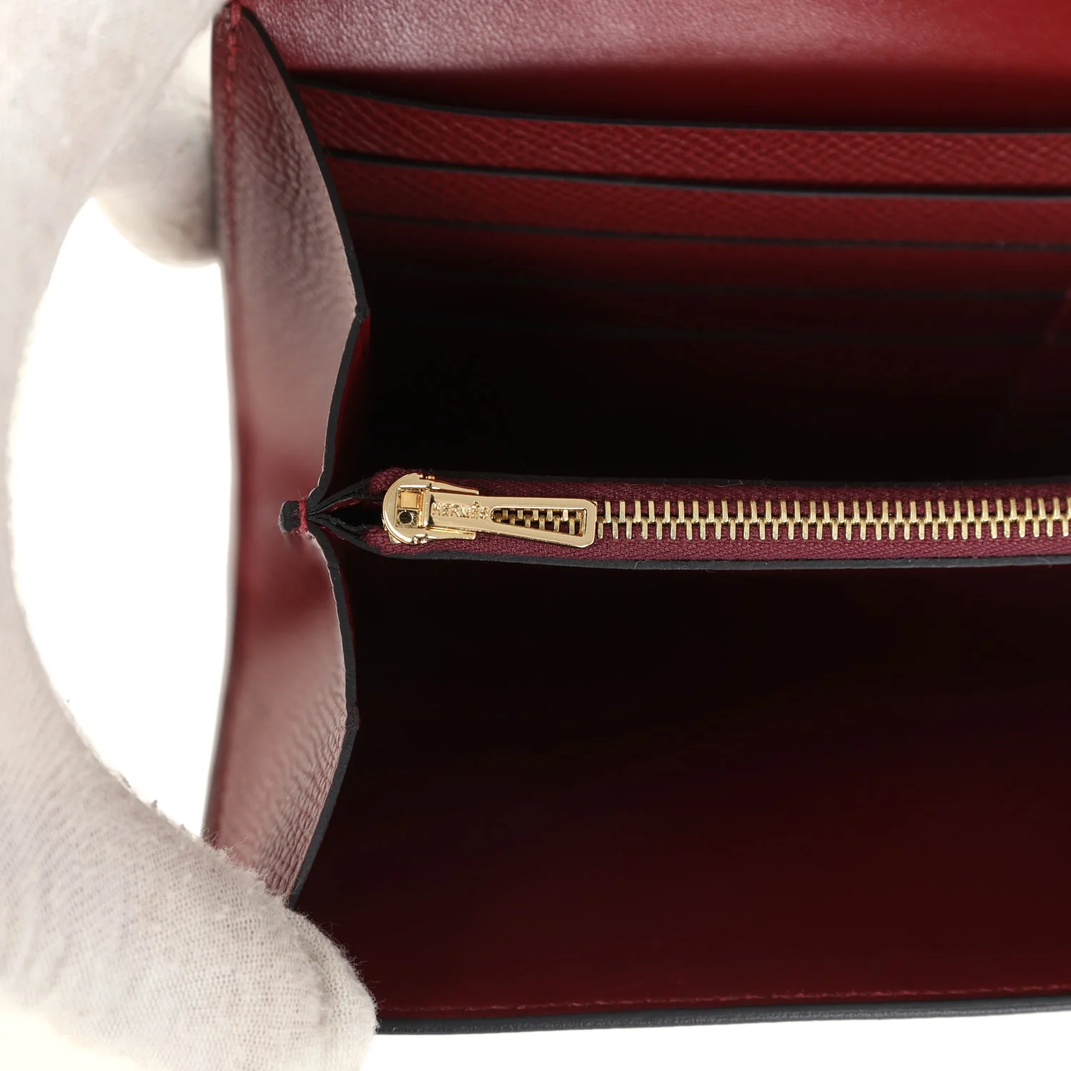 Hermes Constance Wallet To Go Rouge H Epsom Gold Hardware - Image 9