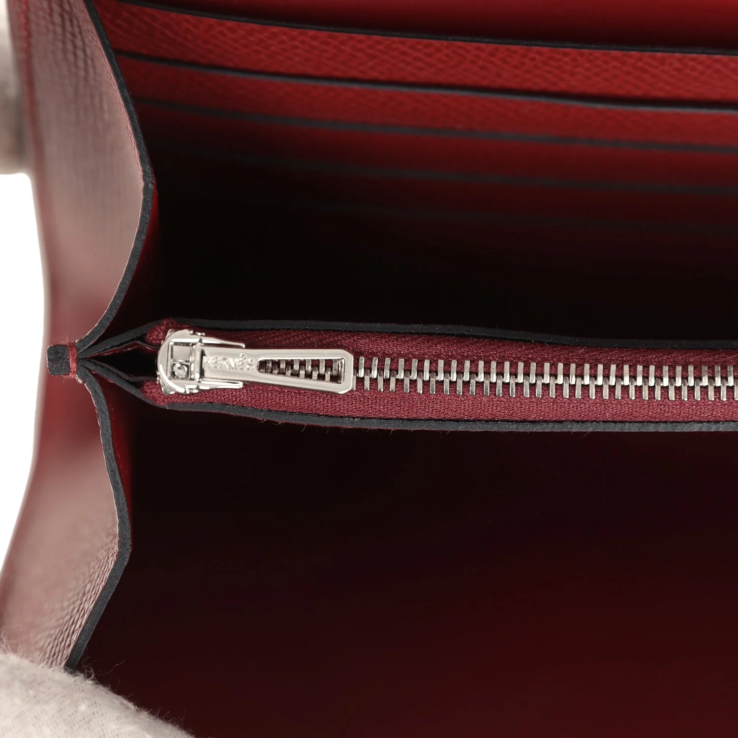 Hermes Constance Wallet To Go Rouge H Epsom Palladium Hardware - Image 8