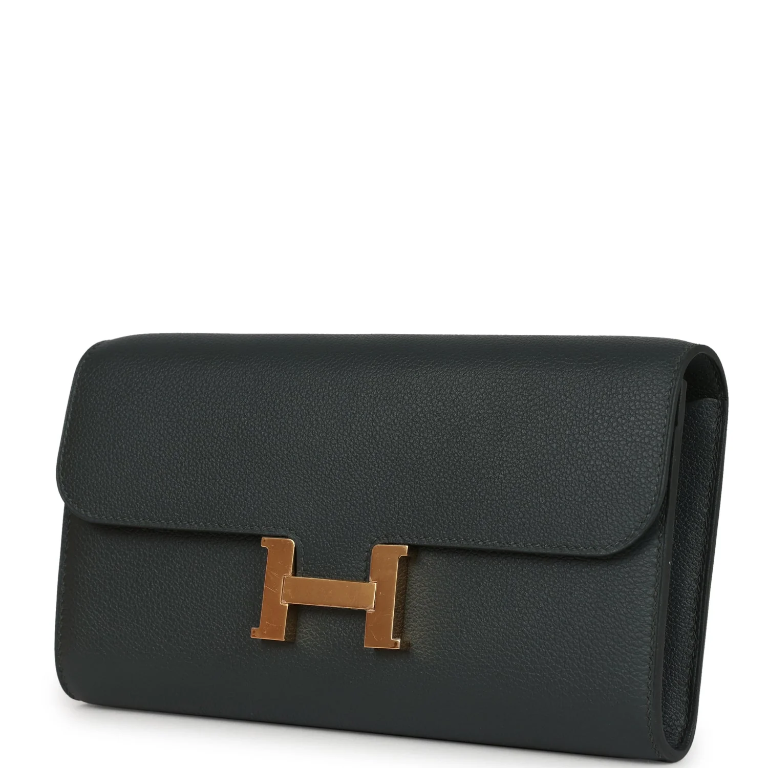 Hermes Constance Wallet To Go Vert Mangrove Evercolor Gold Hardware - Image 5