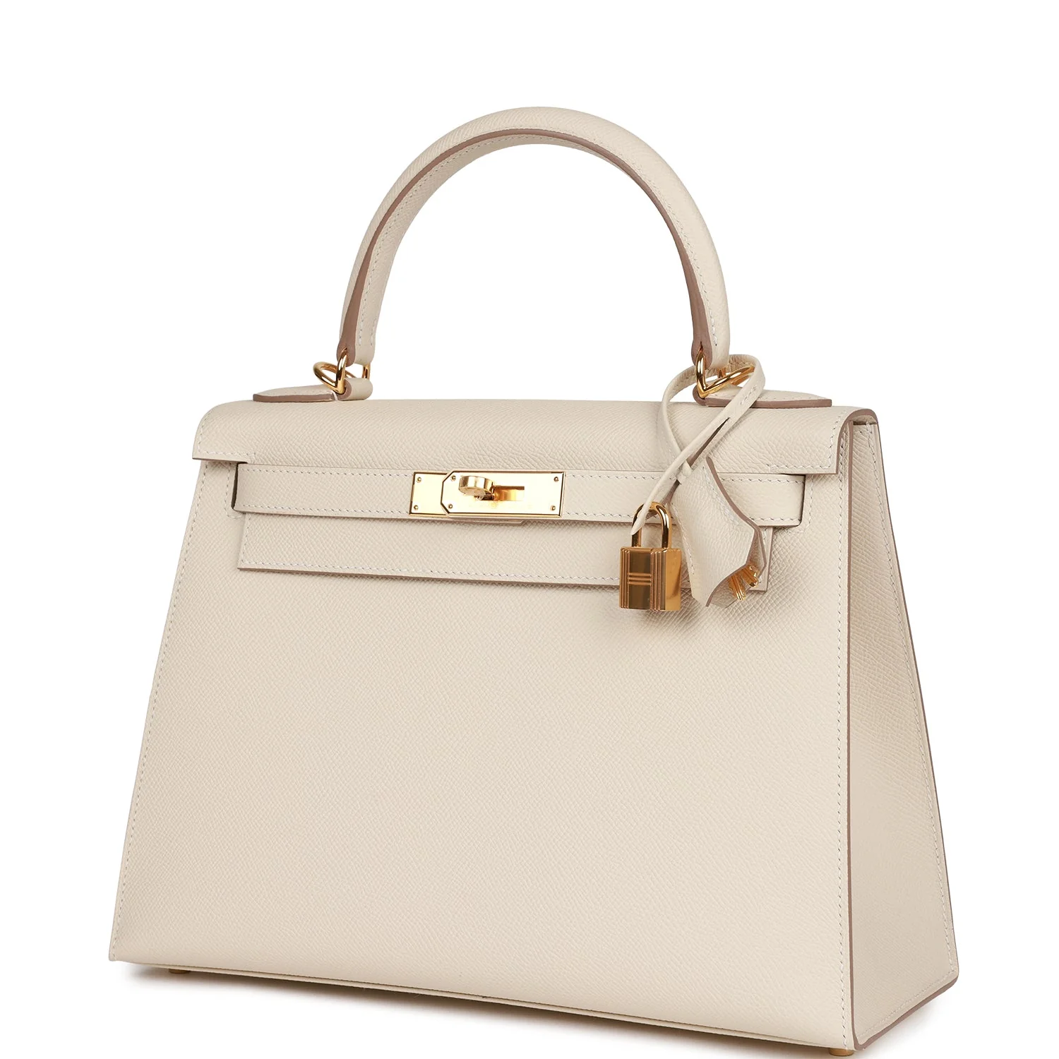 Hermes Sellier Kelly 28 Craie Epsom Gold Hardware - Image 5
