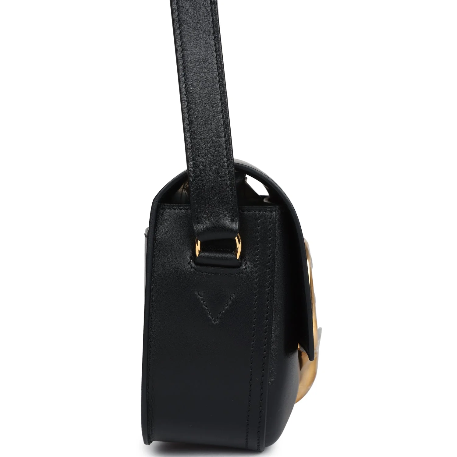 Hermes Della Cavalleria Elan Black Tadelakt Gold Hardware - Image 3