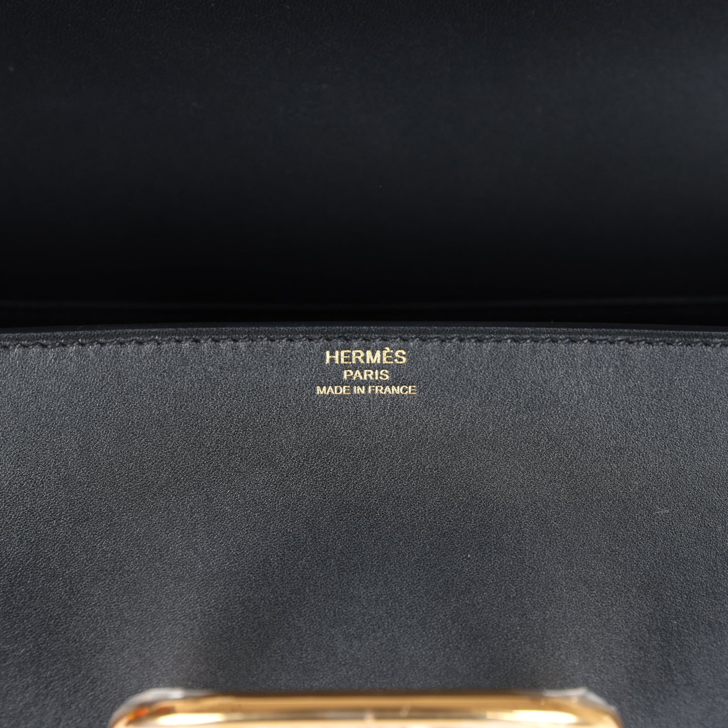 Hermes Della Cavalleria Elan Black Tadelakt Gold Hardware - Image 8
