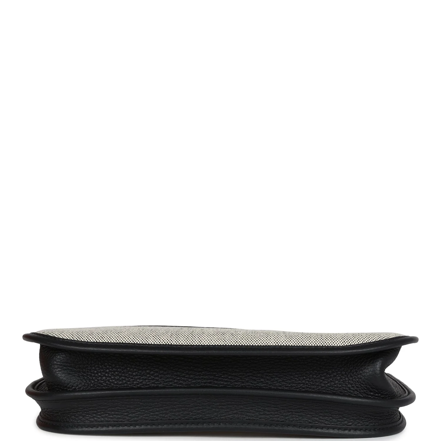 Hermes Evelyne III PM Black Clemence and Ecru Toile Gold Hardware - Image 6