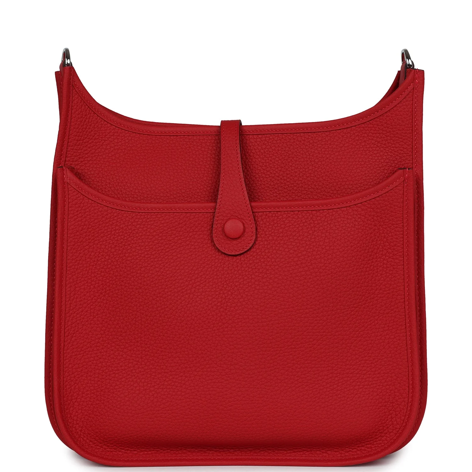 Hermes Evelyne III PM Vermillion Clemence Palladium Hardware - Image 4