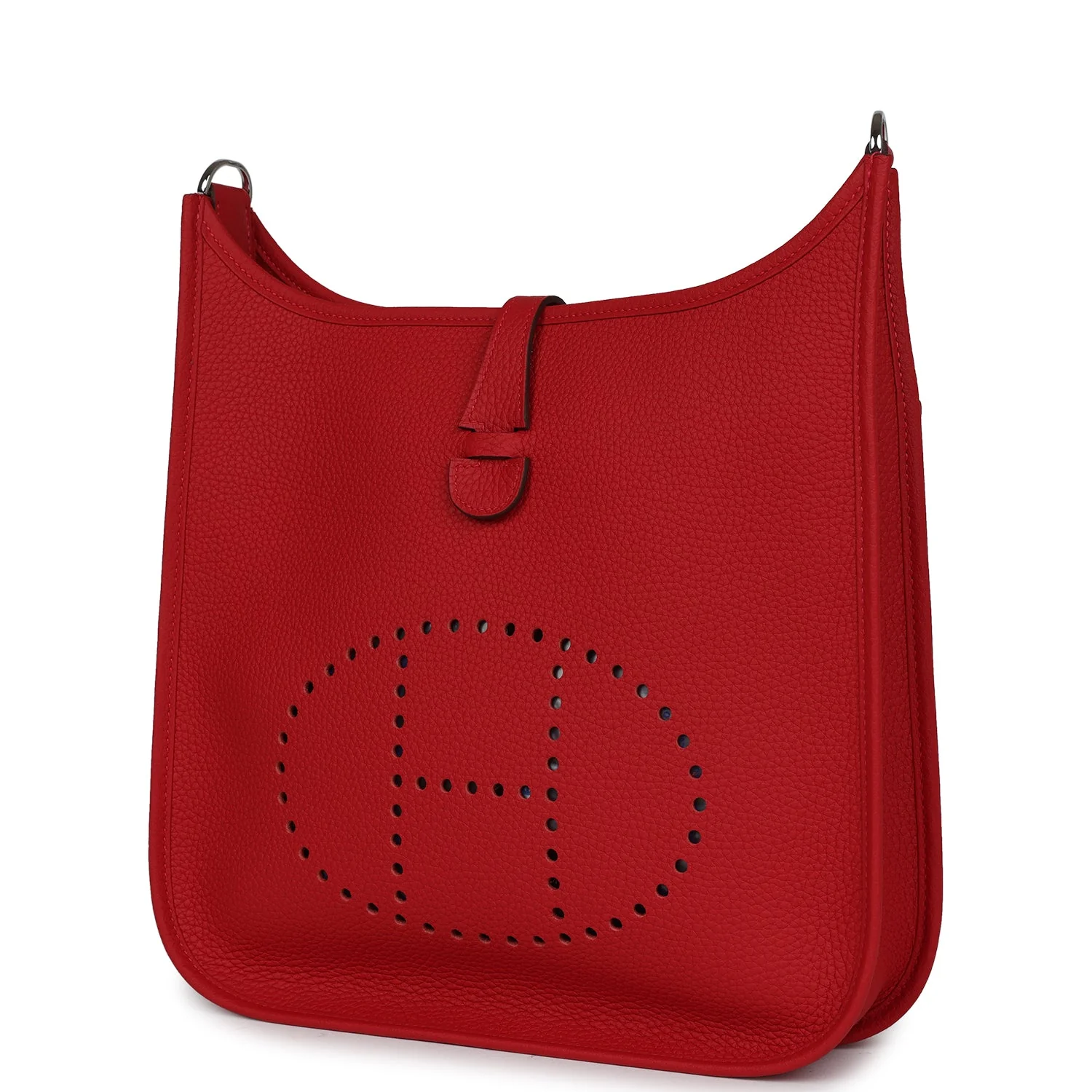 Hermes Evelyne III PM Vermillion Clemence Palladium Hardware - Image 5