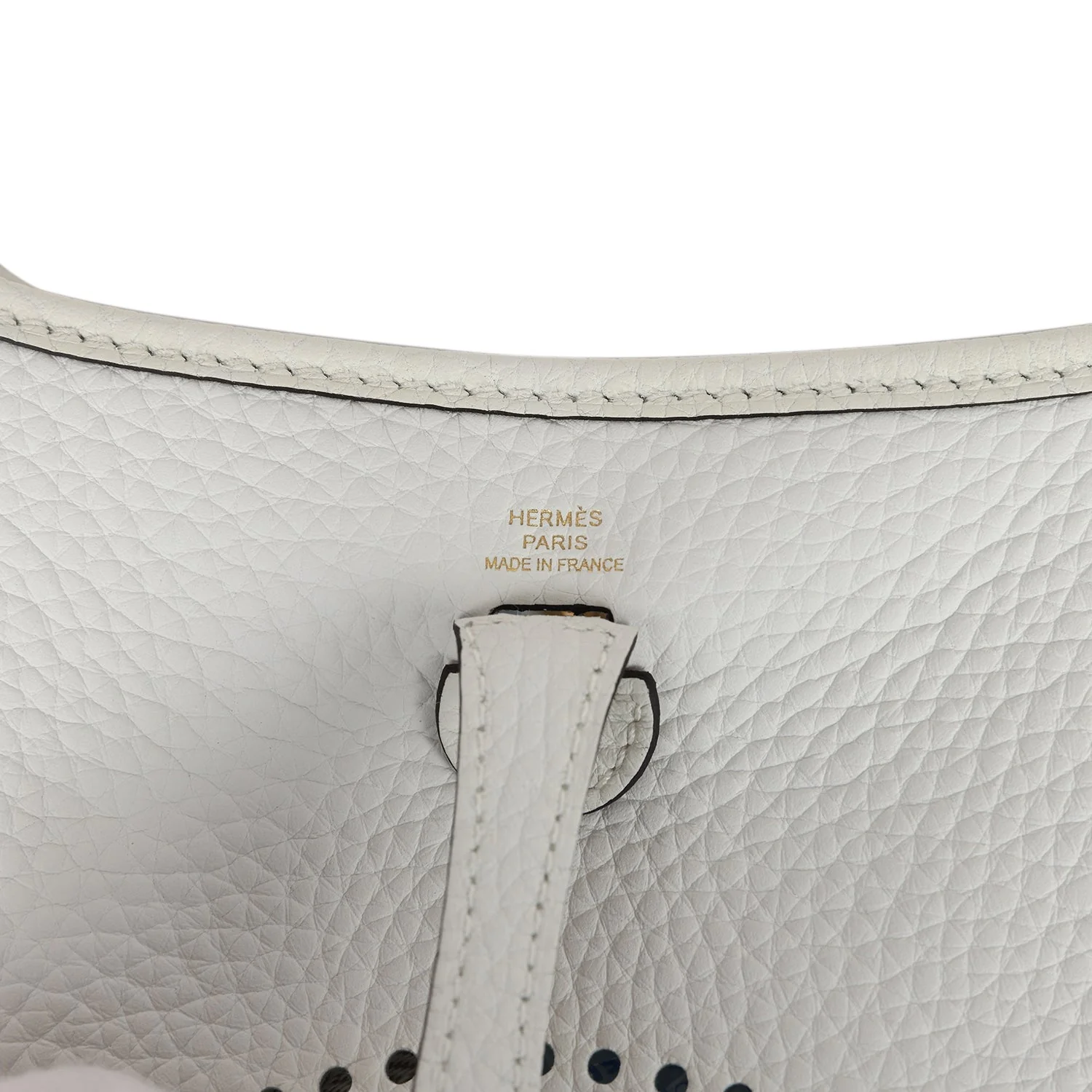 Hermes Evelyne TPM New White Clemence Gold Hardware - Image 7