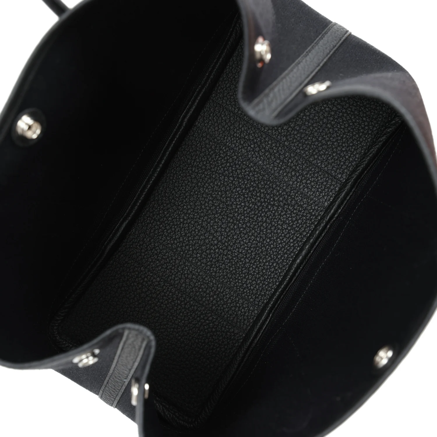 Hermes Garden Party 30  Black Toile and Negonda Palladium Hardware - Image 7