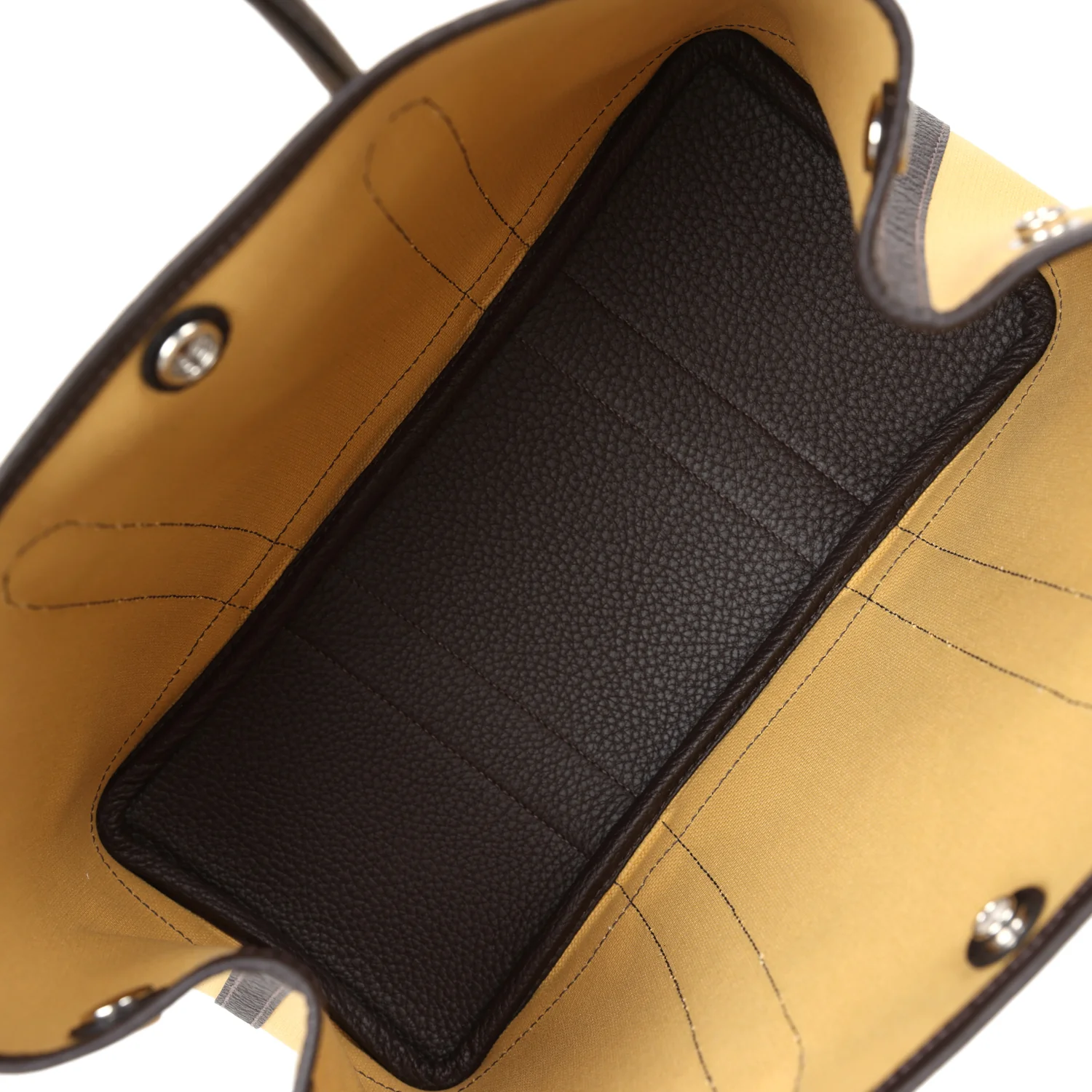 Hermes Garden Party 30 Paille Toile Militaire Canvas and Ebene Negonda Palladium Hardware - Image 7