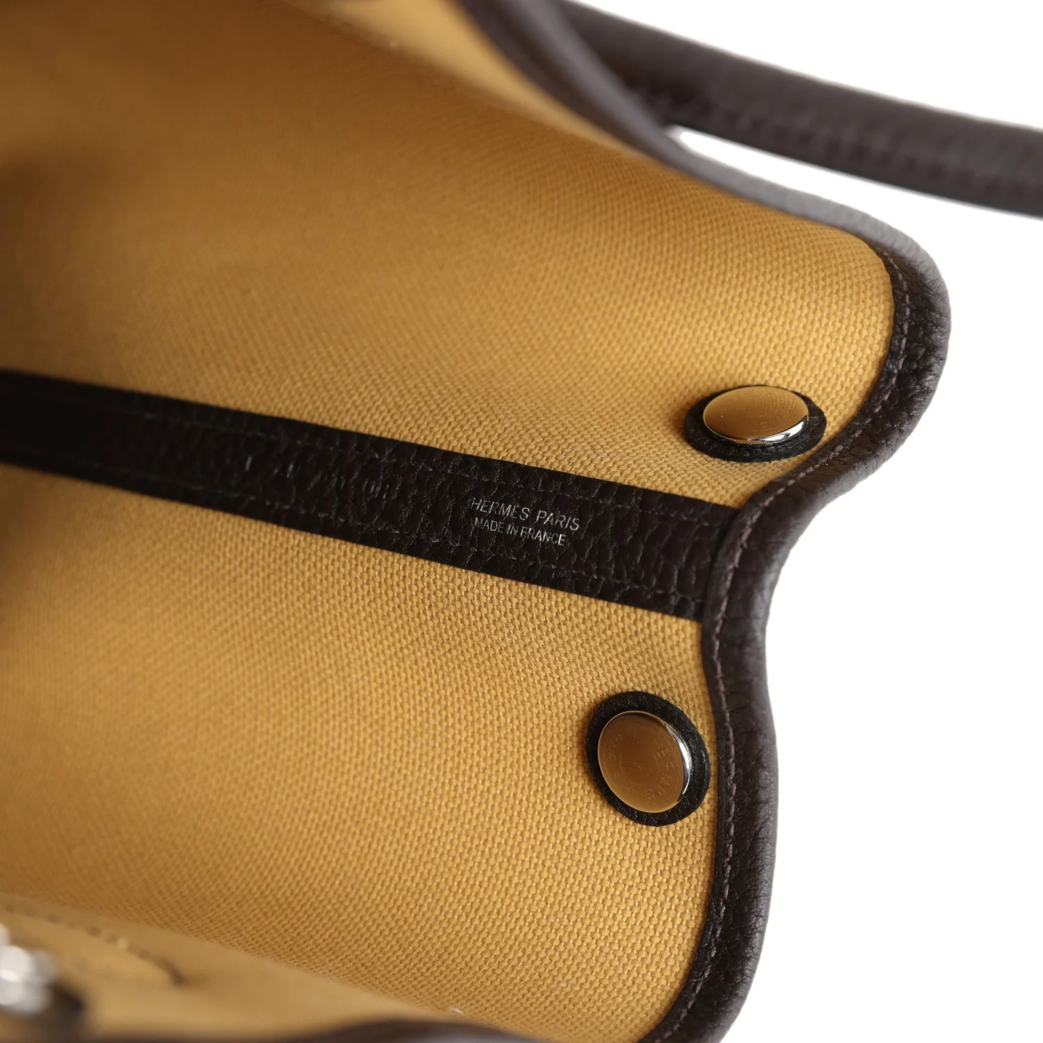 Hermes Garden Party 30 Paille Toile Militaire Canvas and Ebene Negonda Palladium Hardware - Image 8