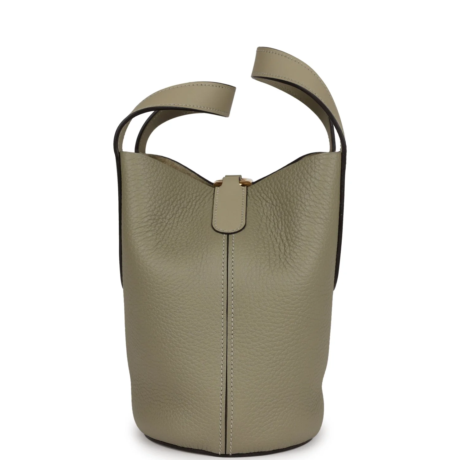 Hermes In-The-Loop 18 Sauge Clemence and Swift Gold Hardware - Image 3