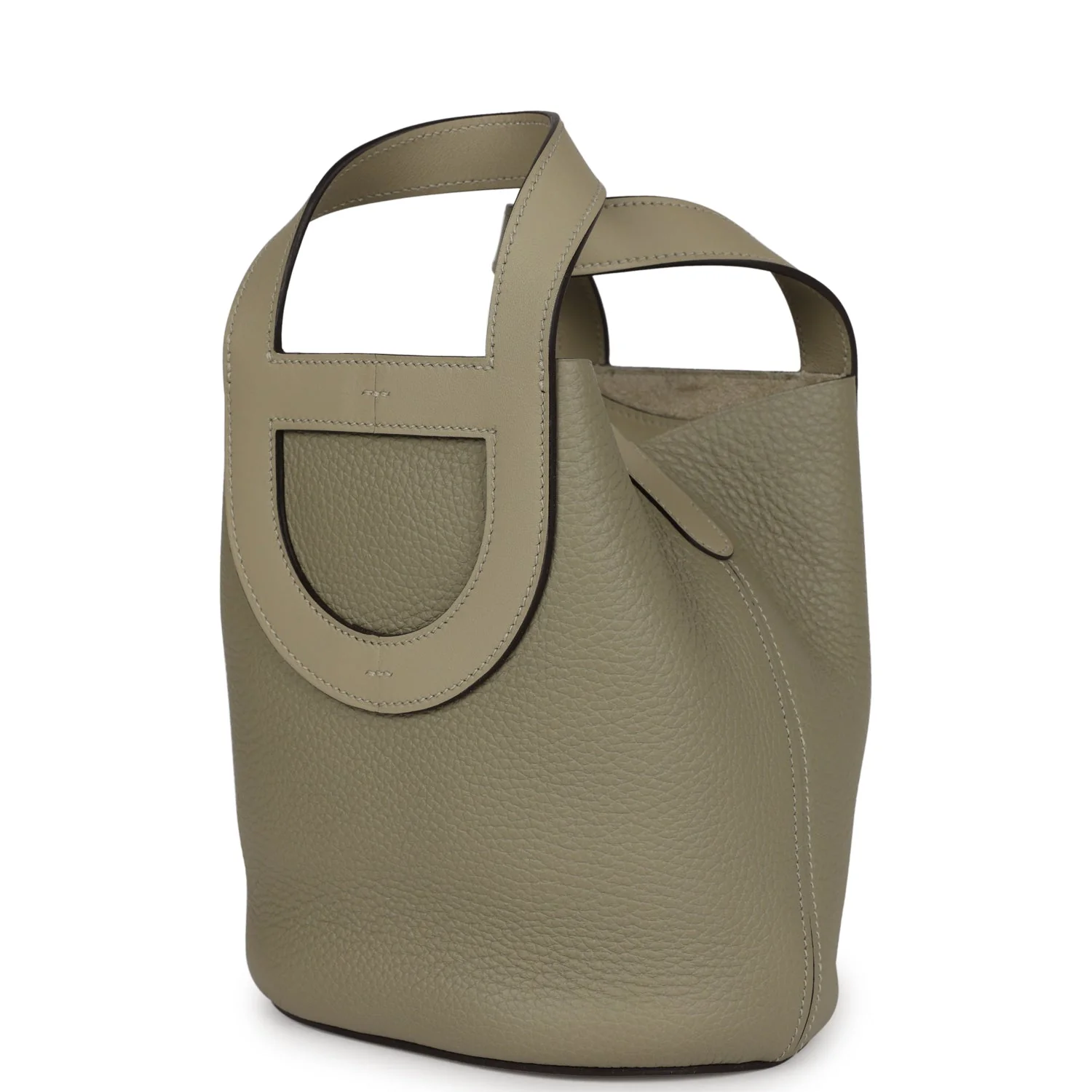 Hermes In-The-Loop 18 Sauge Clemence and Swift Gold Hardware - Image 5