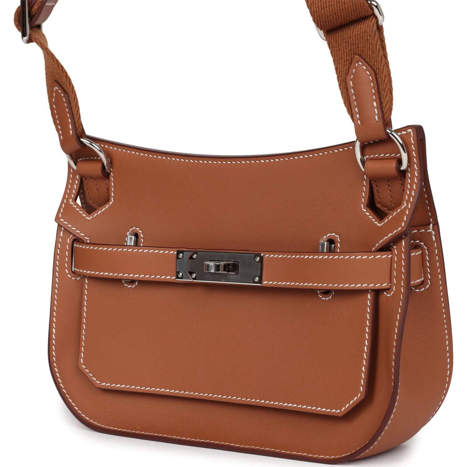 Hermes Jypsiere Mini Gold Swift Palladium Hardware - Image 5