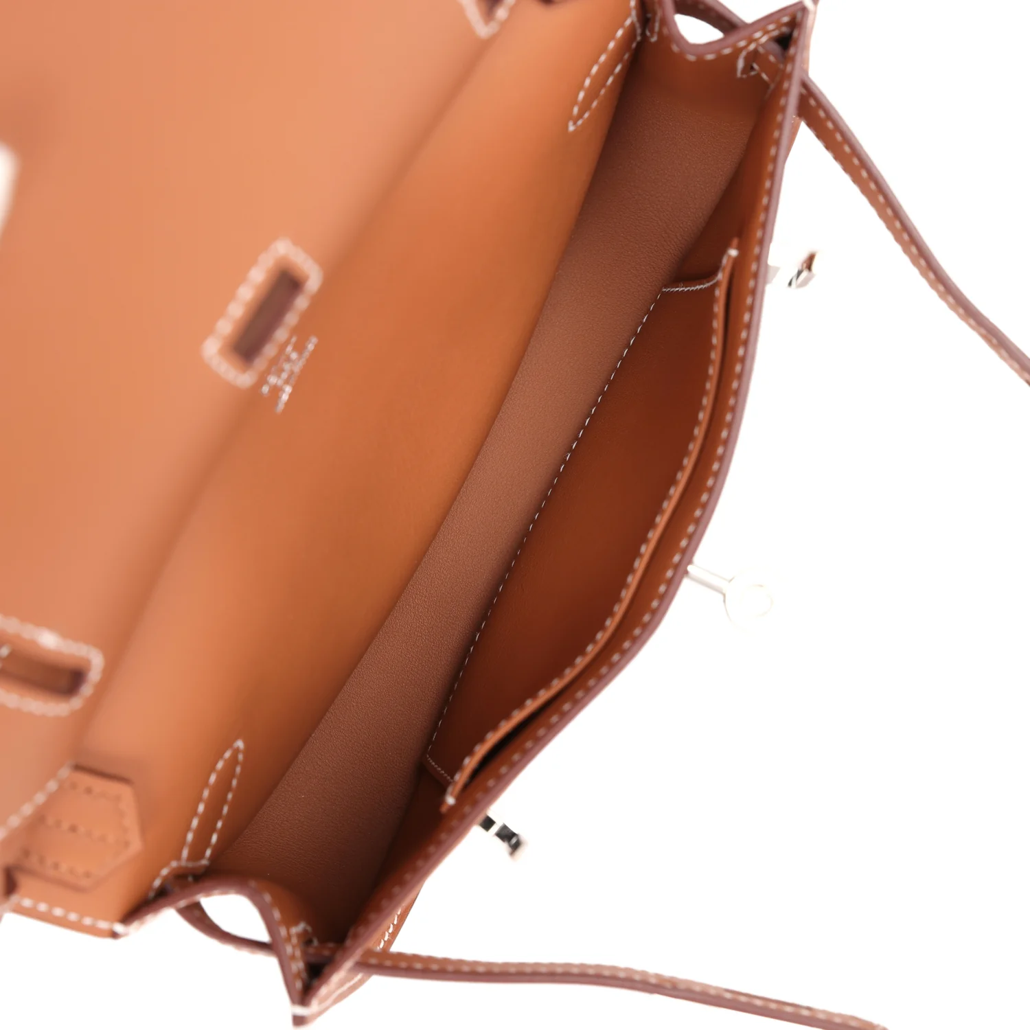 Hermes Jypsiere Mini Gold Swift Palladium Hardware - Image 9