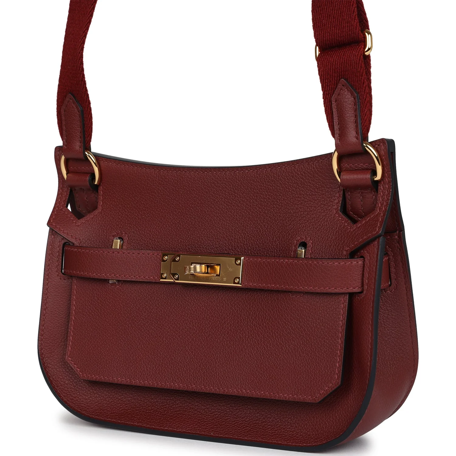 Hermes Jypsiere Mini Rouge H Evercolor Gold Hardware - Image 5