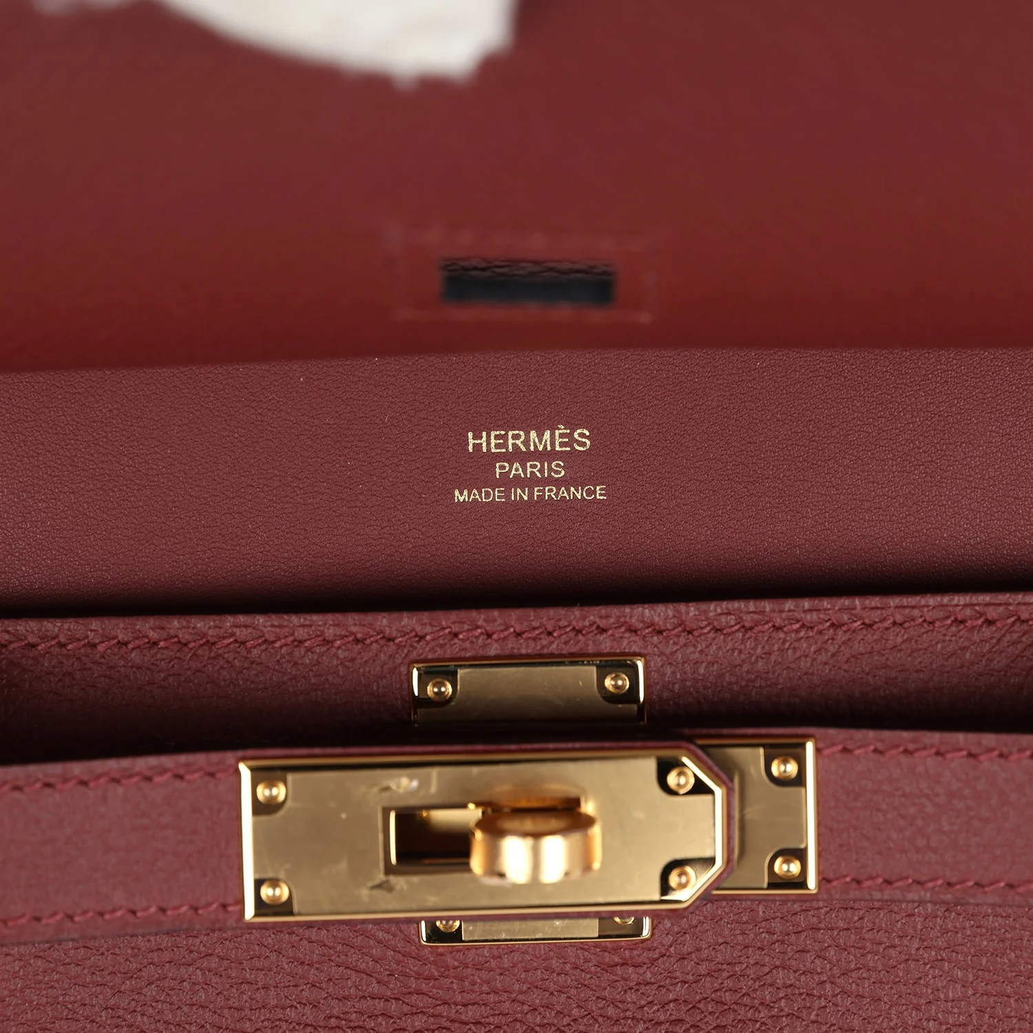 Hermes Jypsiere Mini Rouge H Evercolor Gold Hardware - Image 8
