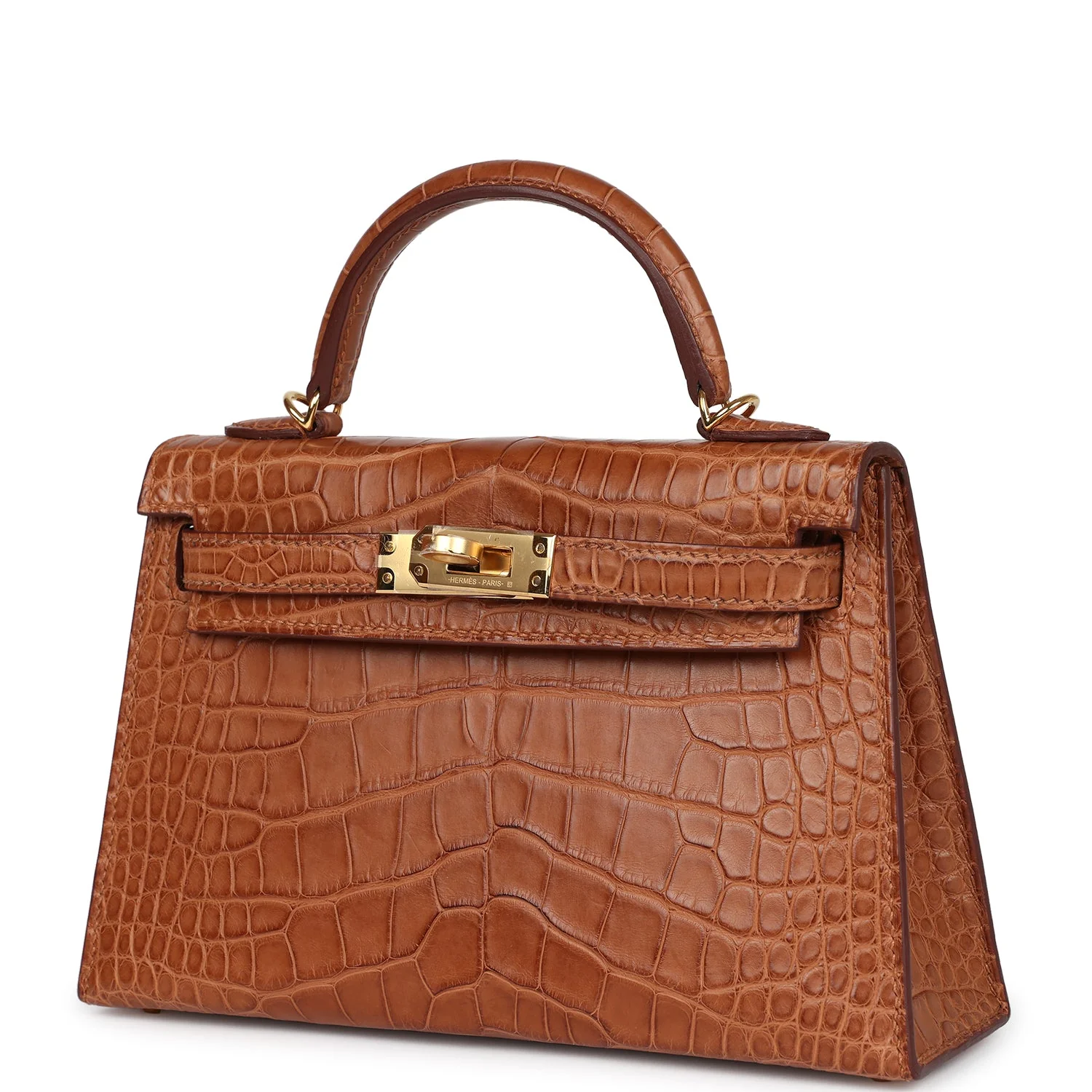 Hermes Kelly Sellier 20 Gold Matte Alligator Gold Hardware - Image 5