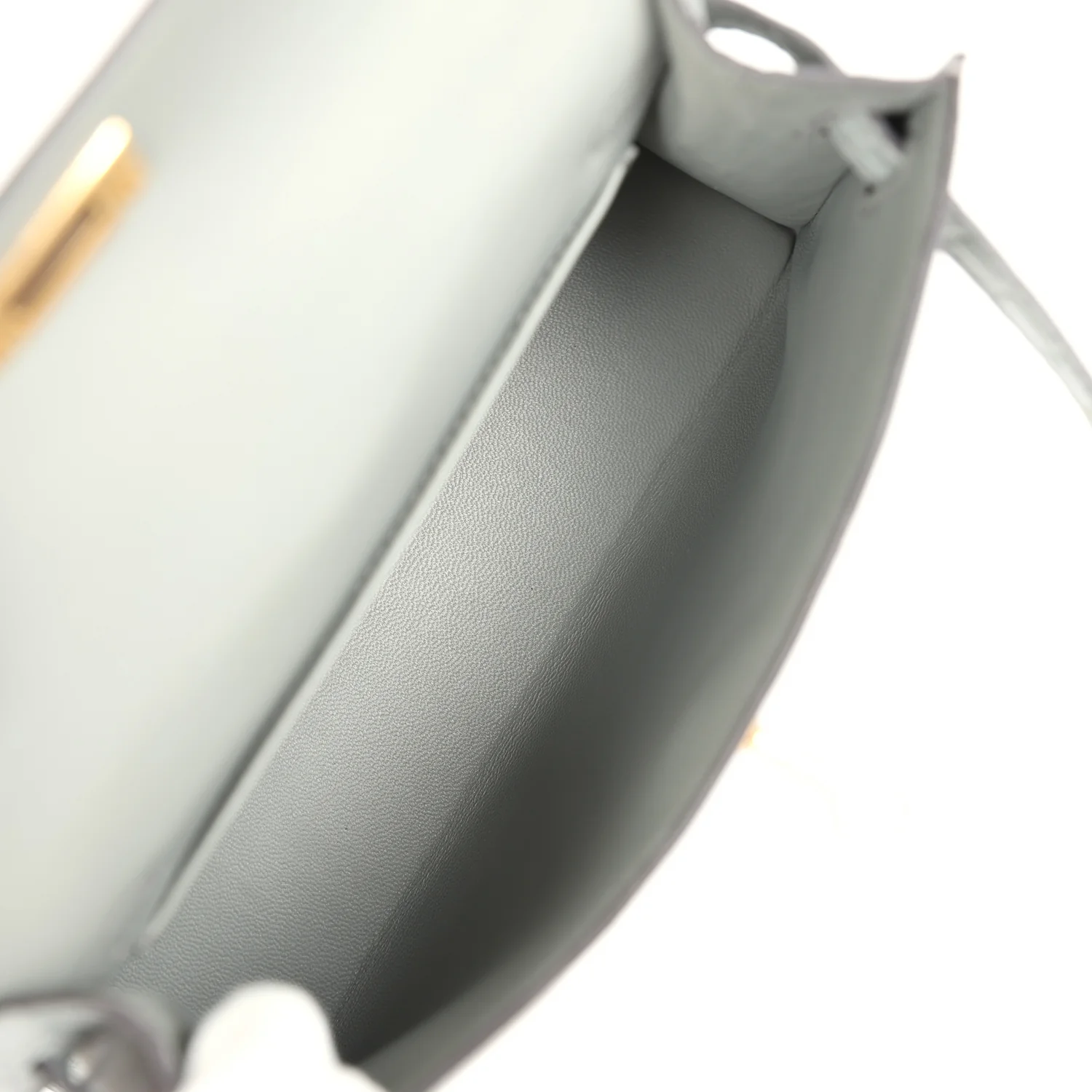 Hermes Kelly Sellier 20 Gris Ciment Matte Alligator Gold Hardware - Image 8