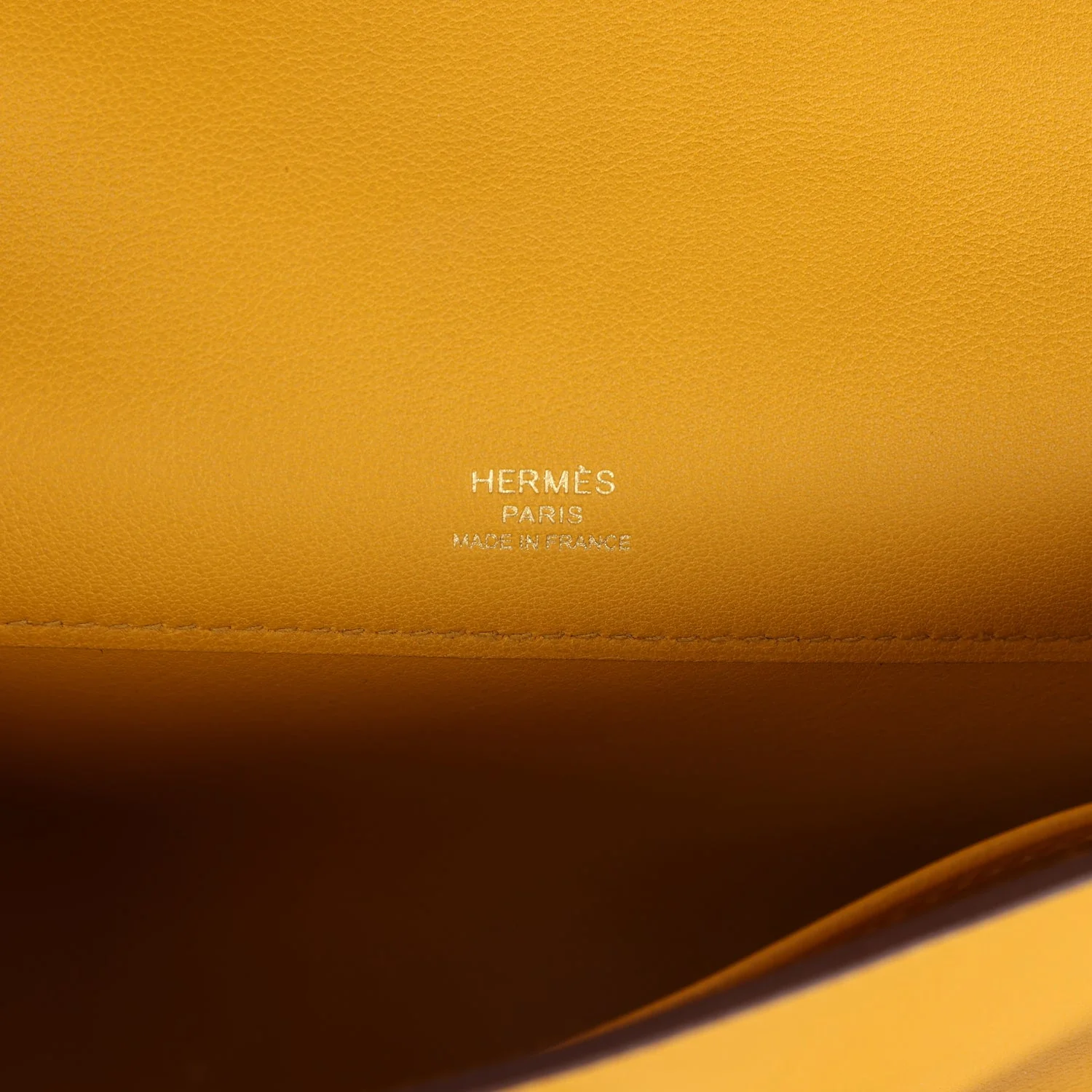 Hermes Kelly Cut Jaune Ambre Swift Gold Hardware - Image 7