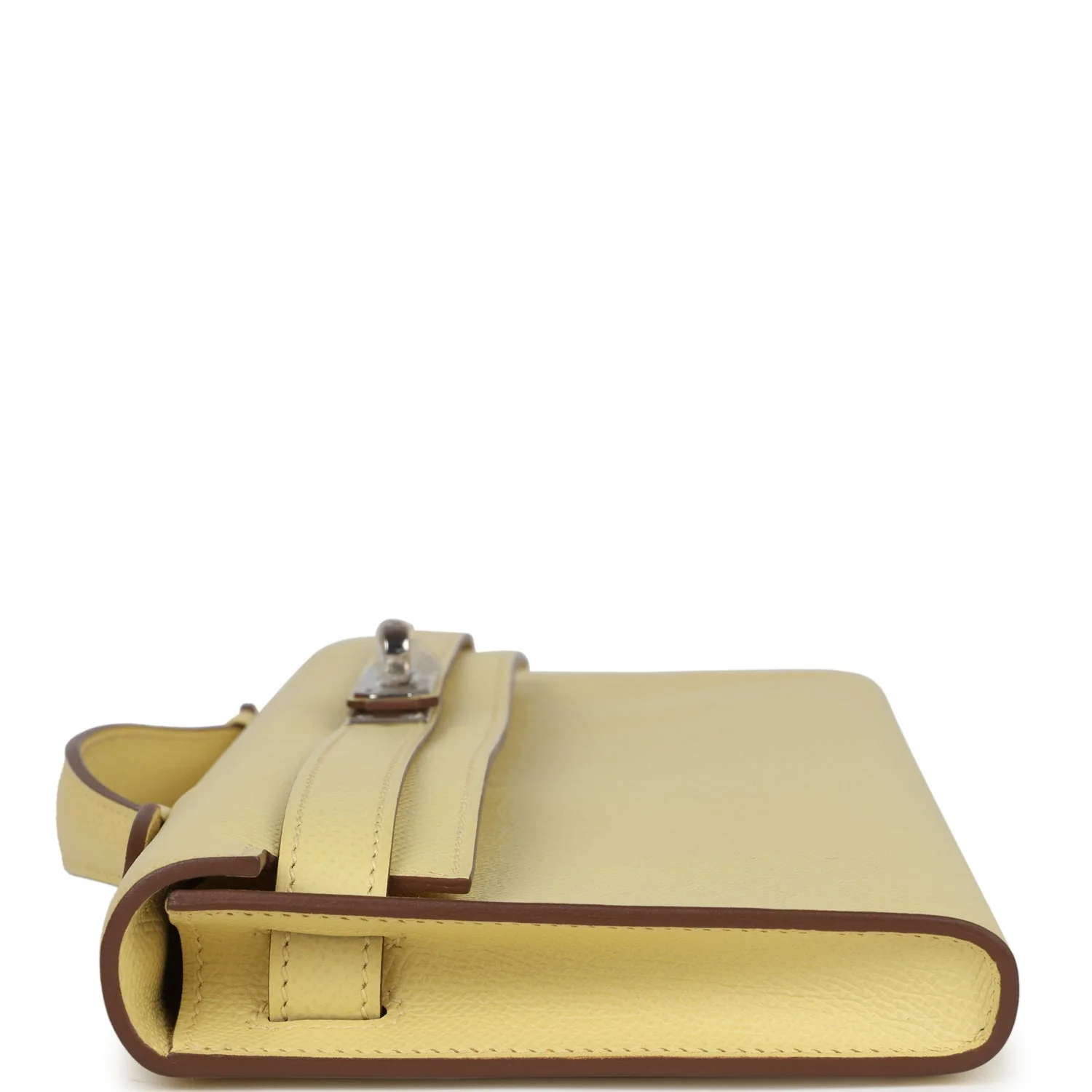 Hermes Kelly Cut Jaune Poussin Epsom Palladium Hardware - Image 3