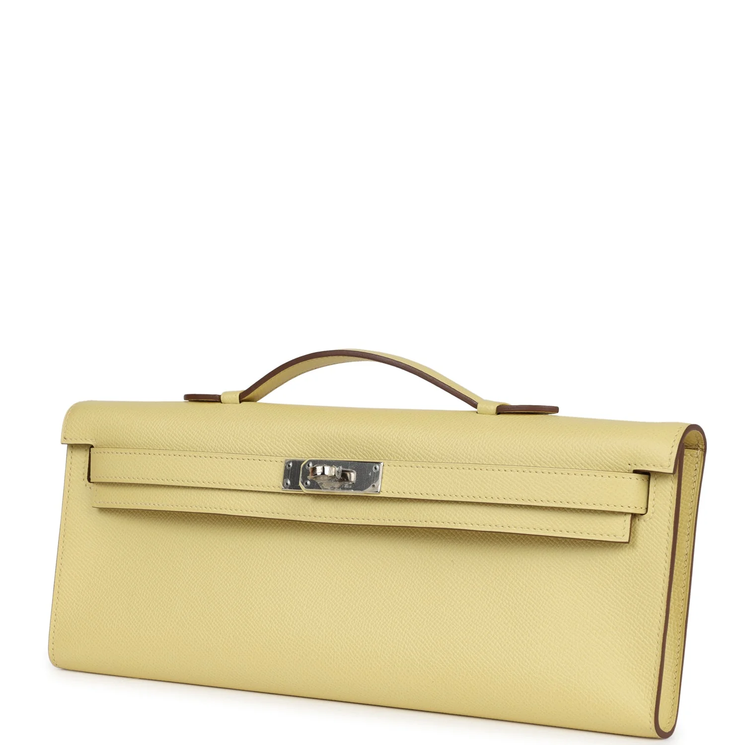 Hermes Kelly Cut Jaune Poussin Epsom Palladium Hardware - Image 5