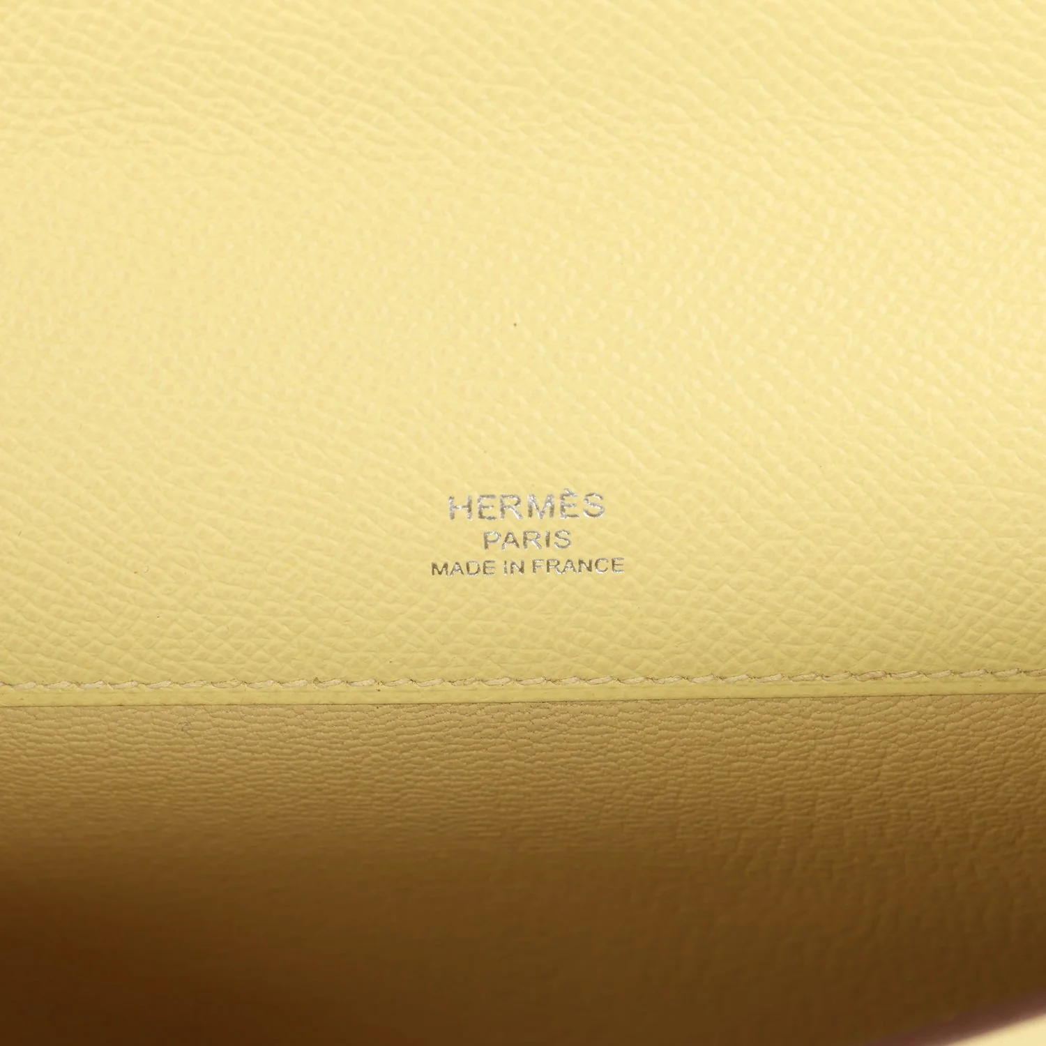 Hermes Kelly Cut Jaune Poussin Epsom Palladium Hardware - Image 7