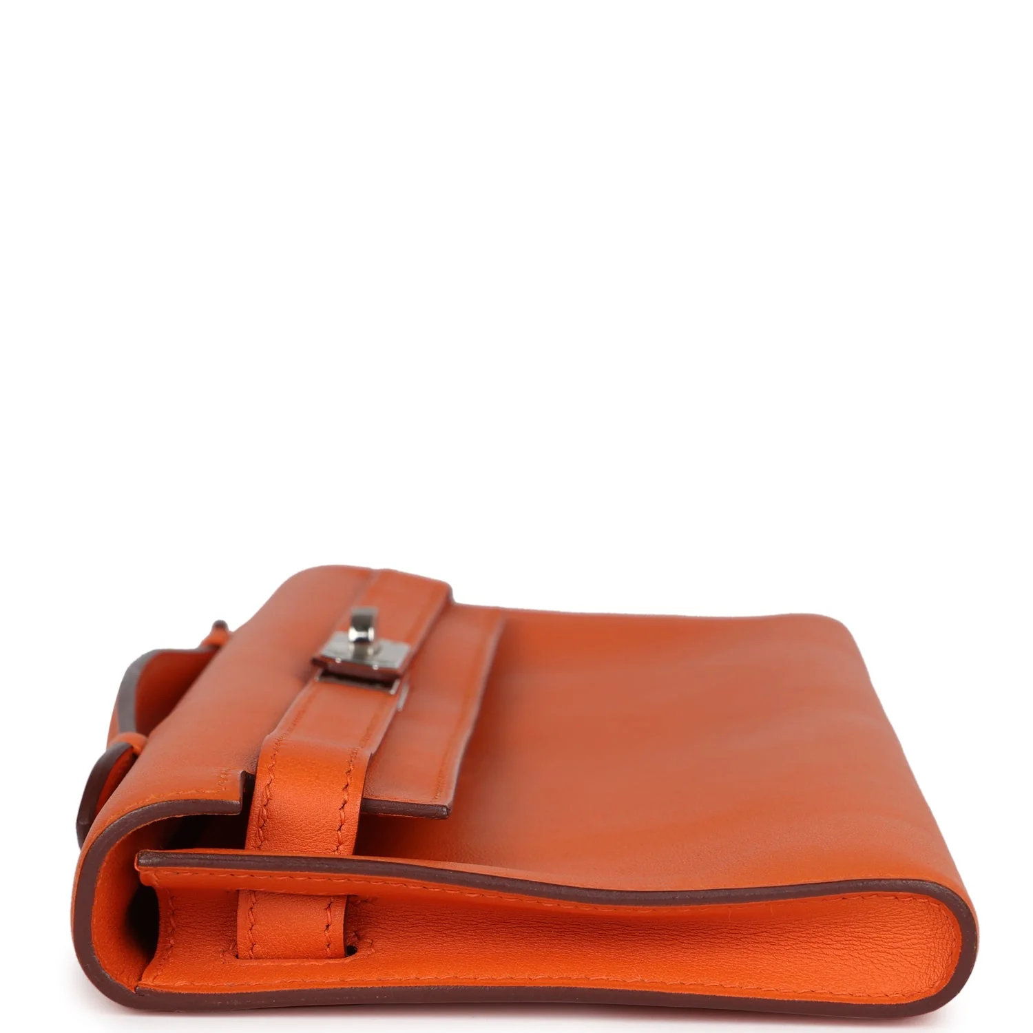Hermes Kelly Cut Orange Swift Palladium Hardware - Image 3
