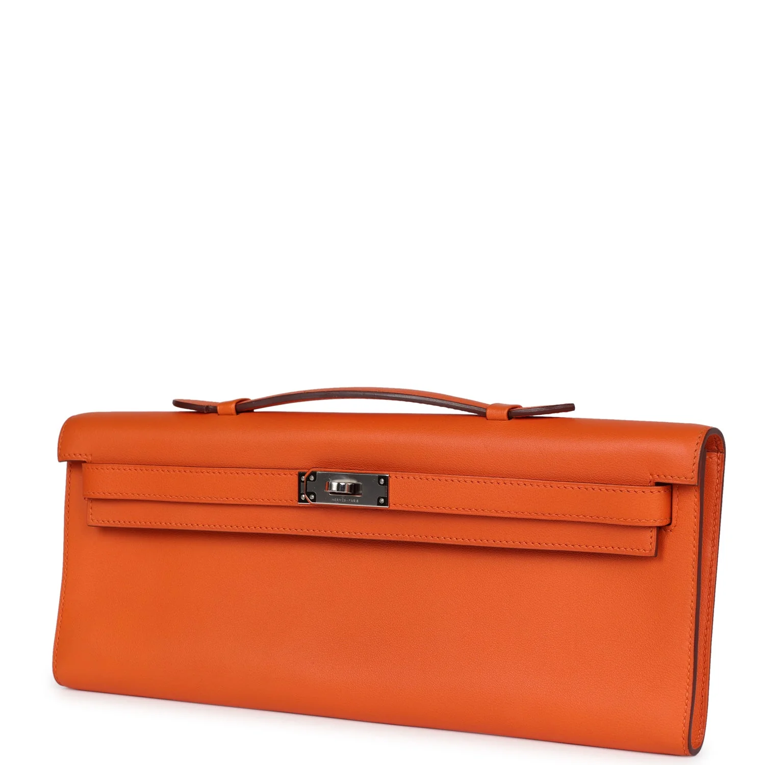 Hermes Kelly Cut Orange Swift Palladium Hardware - Image 5