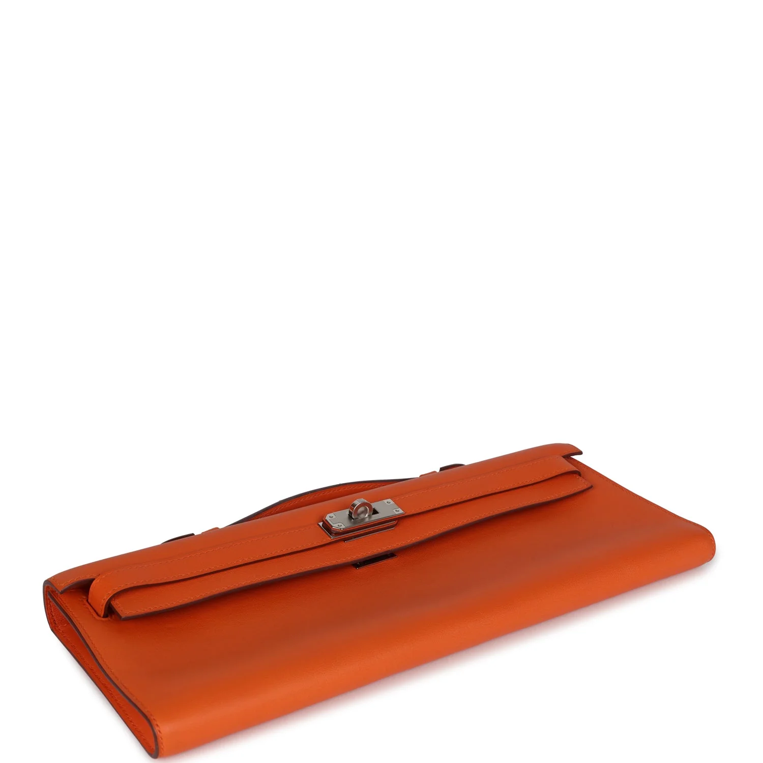 Hermes Kelly Cut Orange Swift Palladium Hardware - Image 6