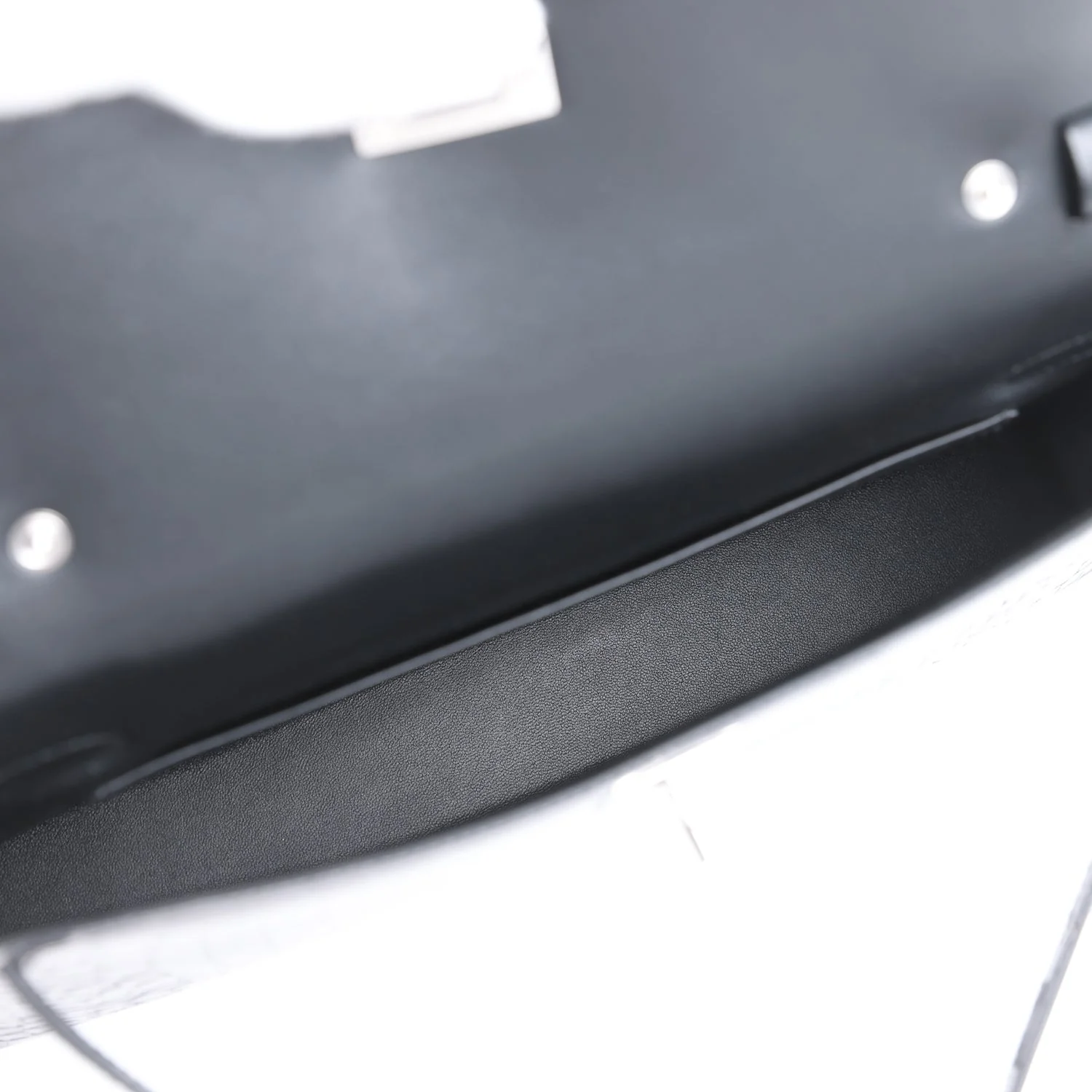 Hermes Kelly Elan Black Shiny Porosus Crocodile Palladium Hardware - Image 8