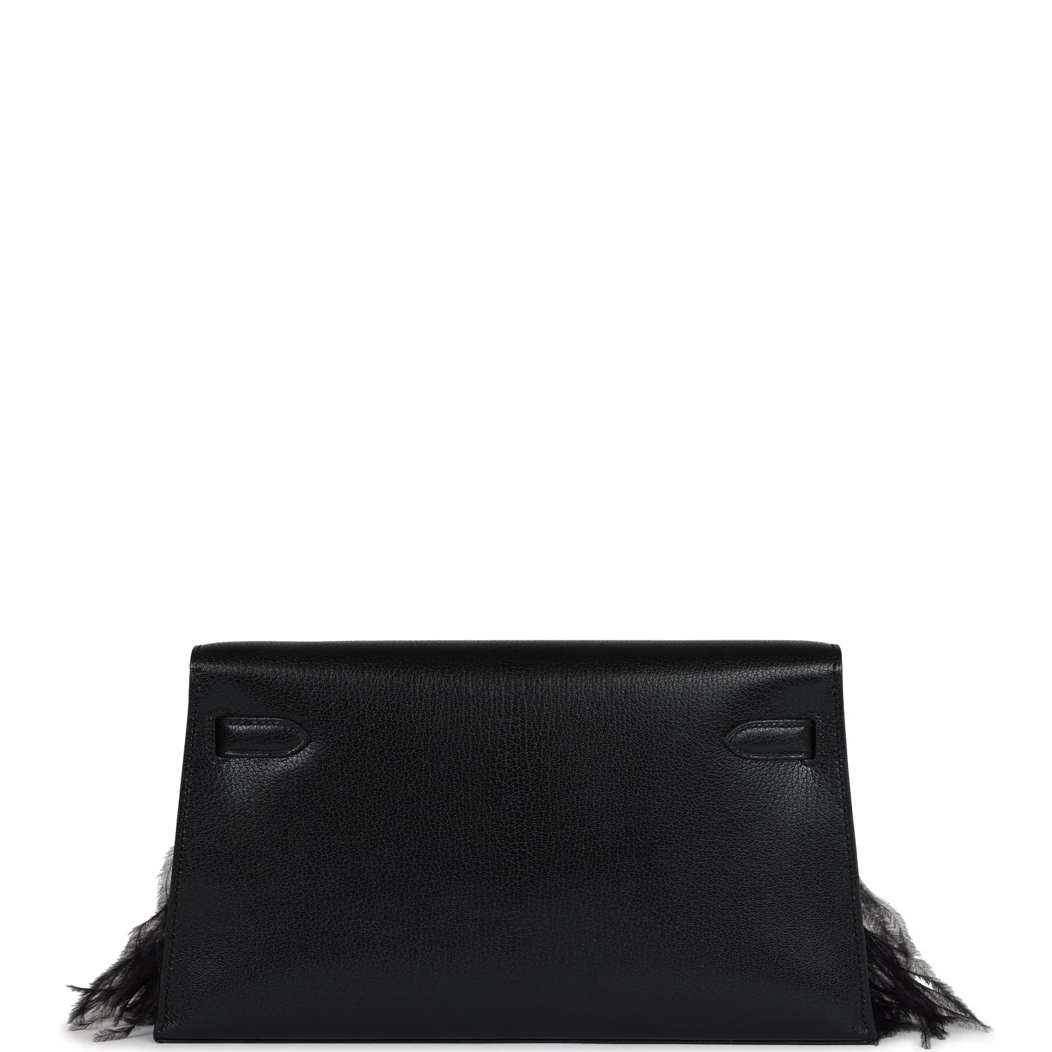 Hermes Kelly Elan Foile Chevre Chamkila and Ostrich Feather Palladium Hardware - Image 4
