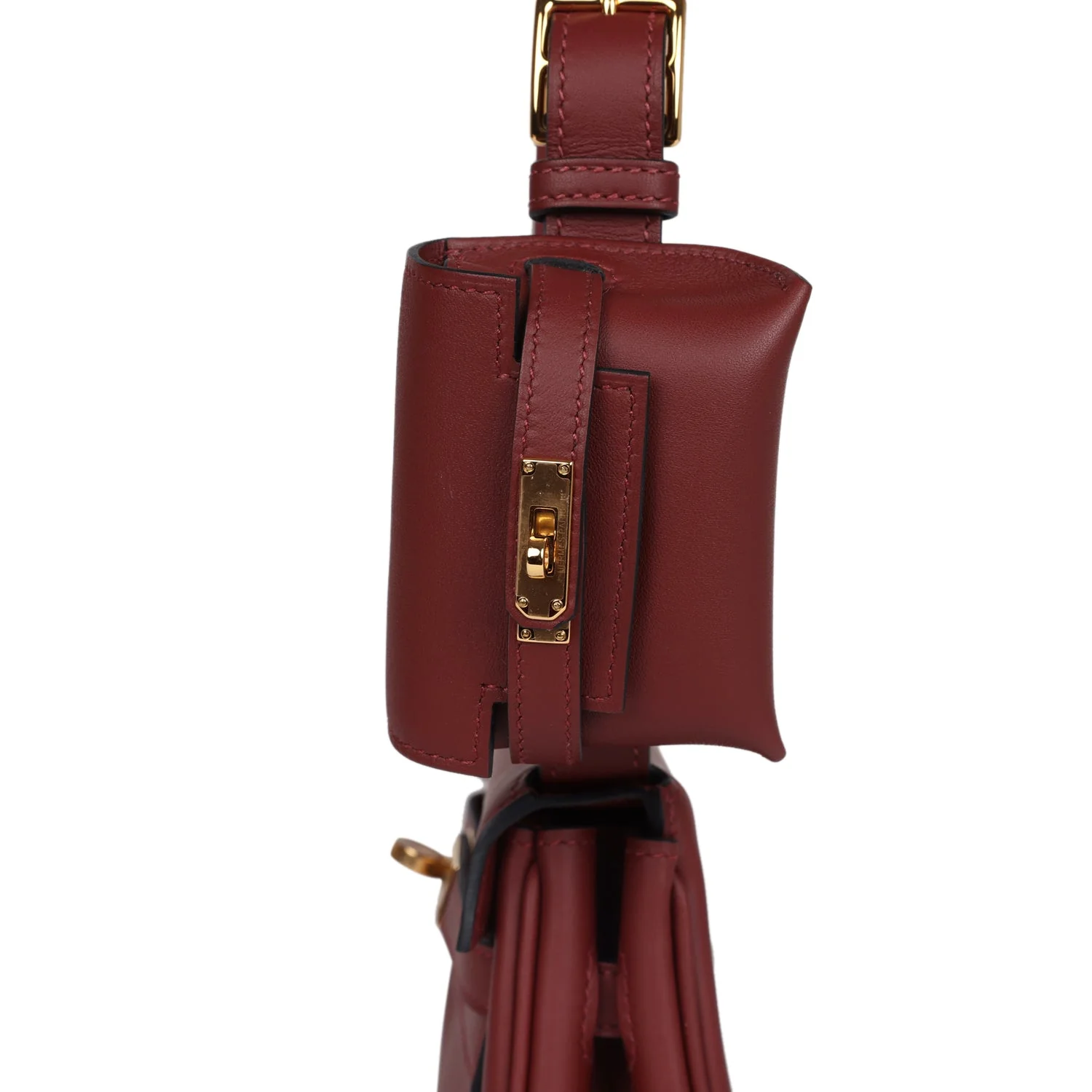 Hermes Kelly Moove Rouge H Swift Gold Hardware - Image 3