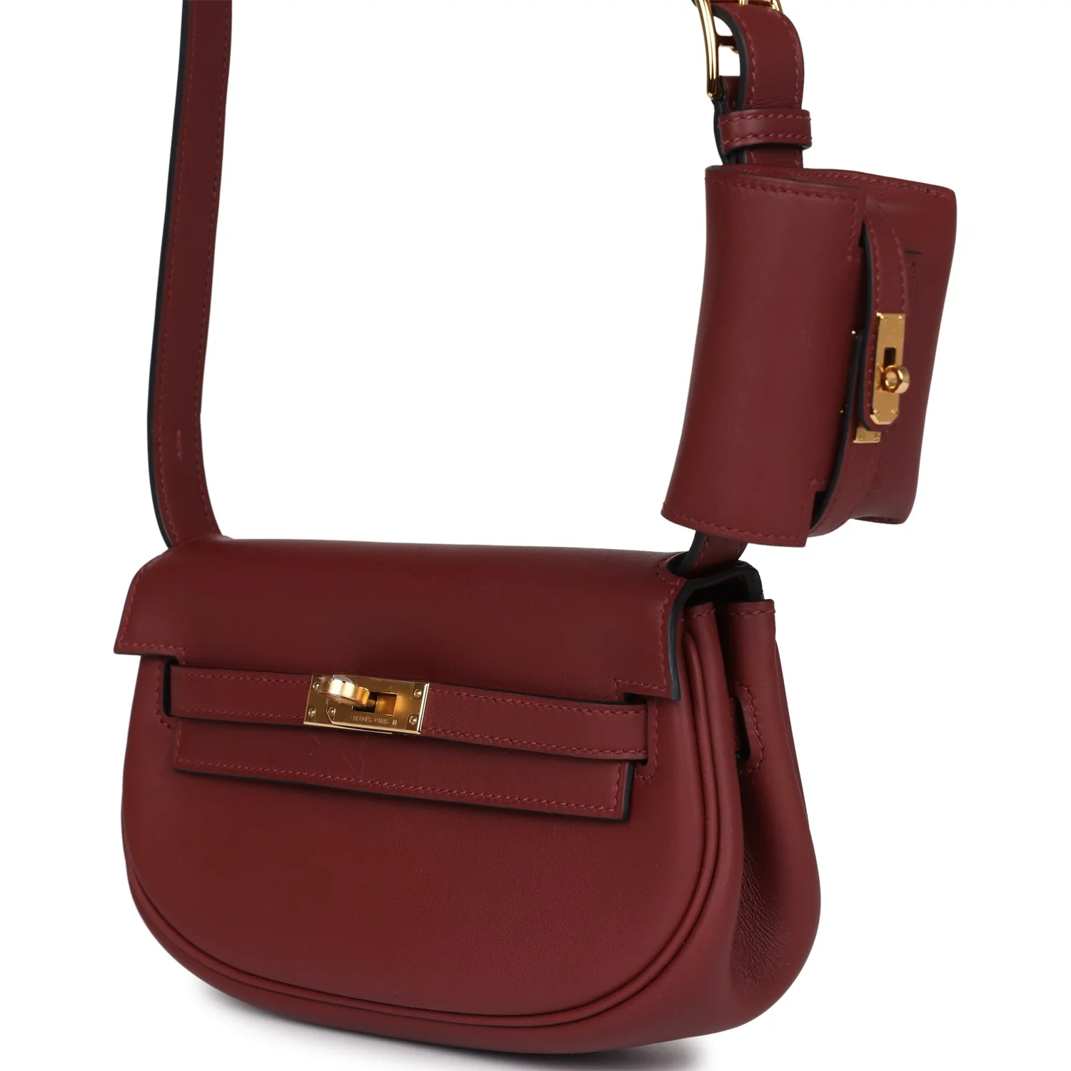 Hermes Kelly Moove Rouge H Swift Gold Hardware - Image 5