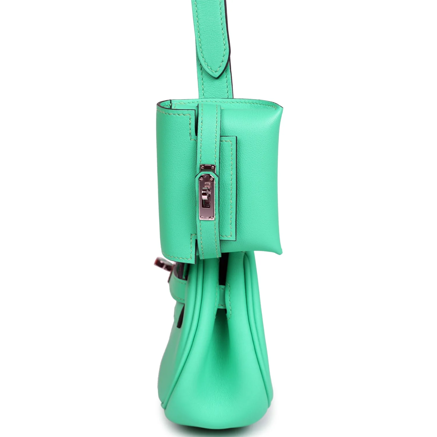 Hermes Kelly Moove Vert Comics Swift Palladium Hardware - Image 6