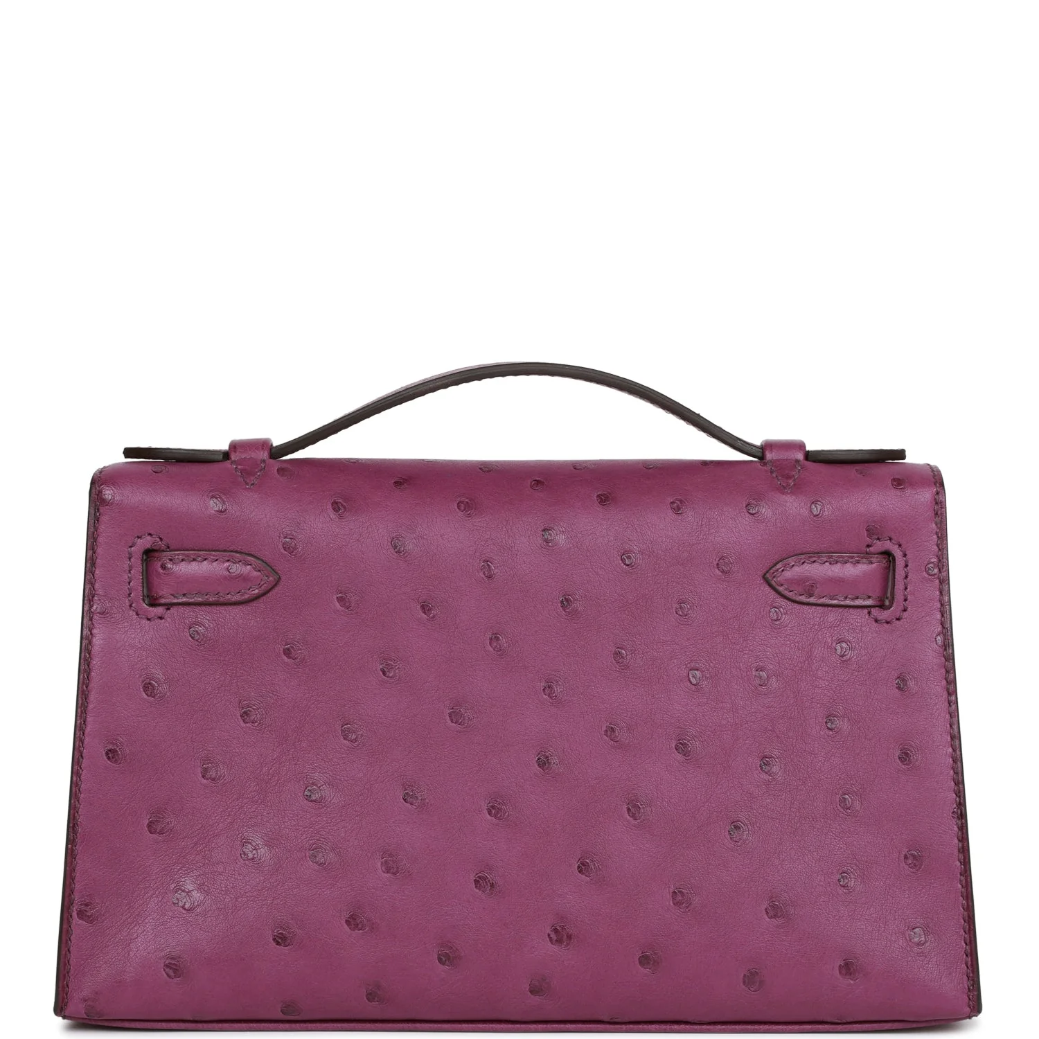 Hermes Kelly Pochette Anemone Ostrich Permabrass Hardware - Image 4