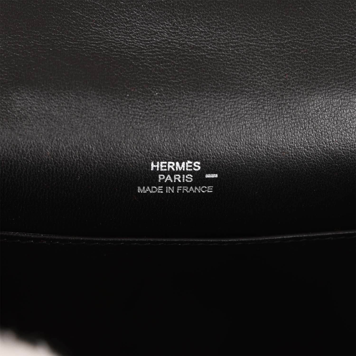 Hermes Kelly Pochette Black Lizard Ruthenium Hardware - Image 7