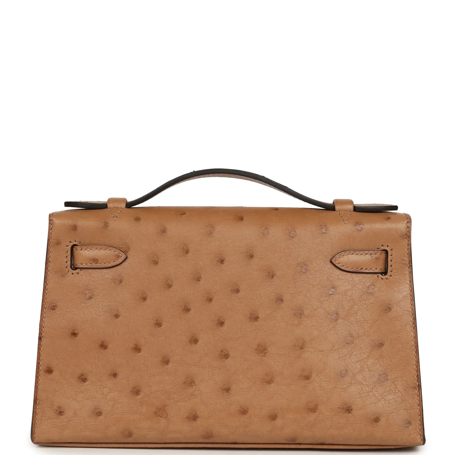 Hermes Kelly Pochette Chai Ostrich Gold Hardware - Image 4
