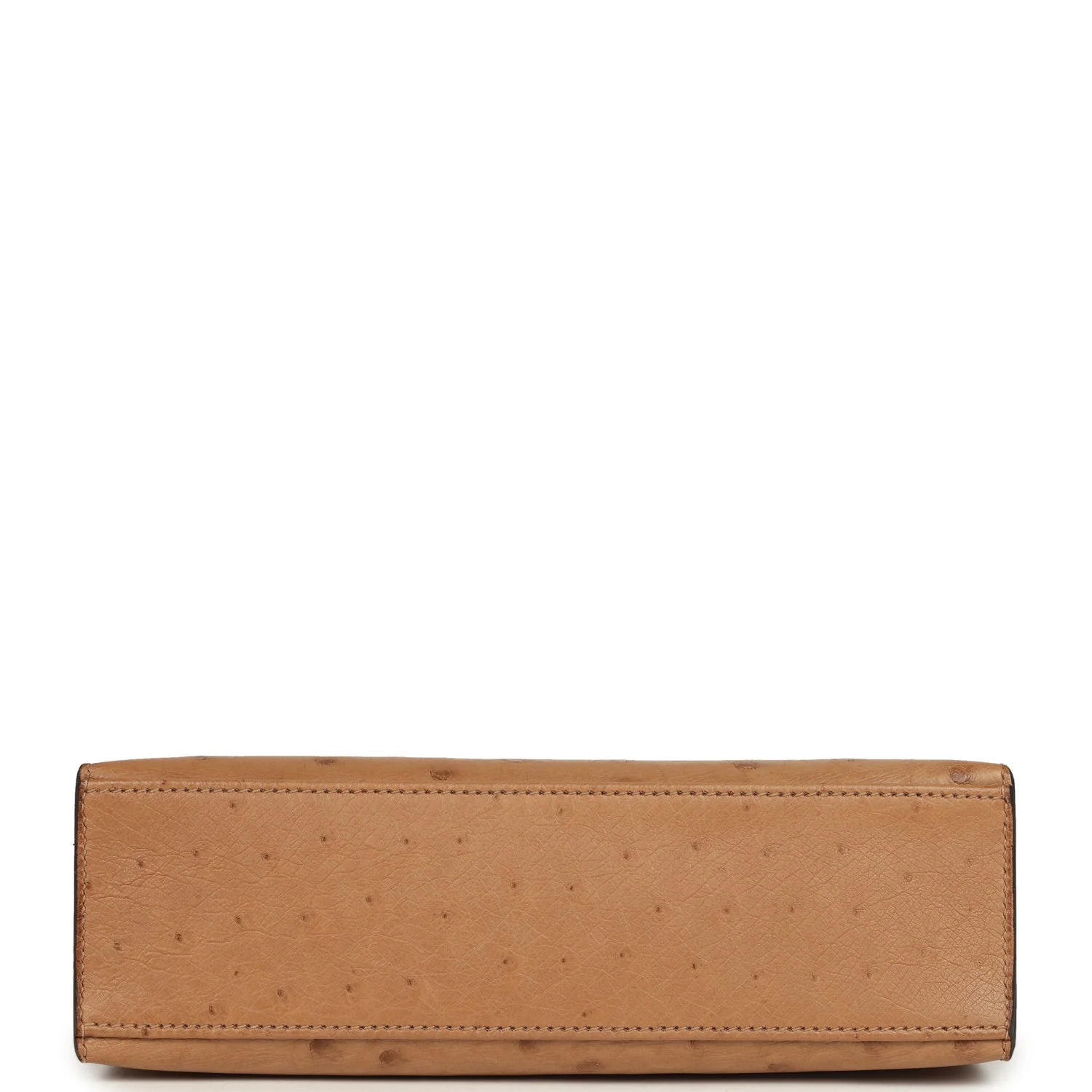 Hermes Kelly Pochette Chai Ostrich Gold Hardware - Image 6
