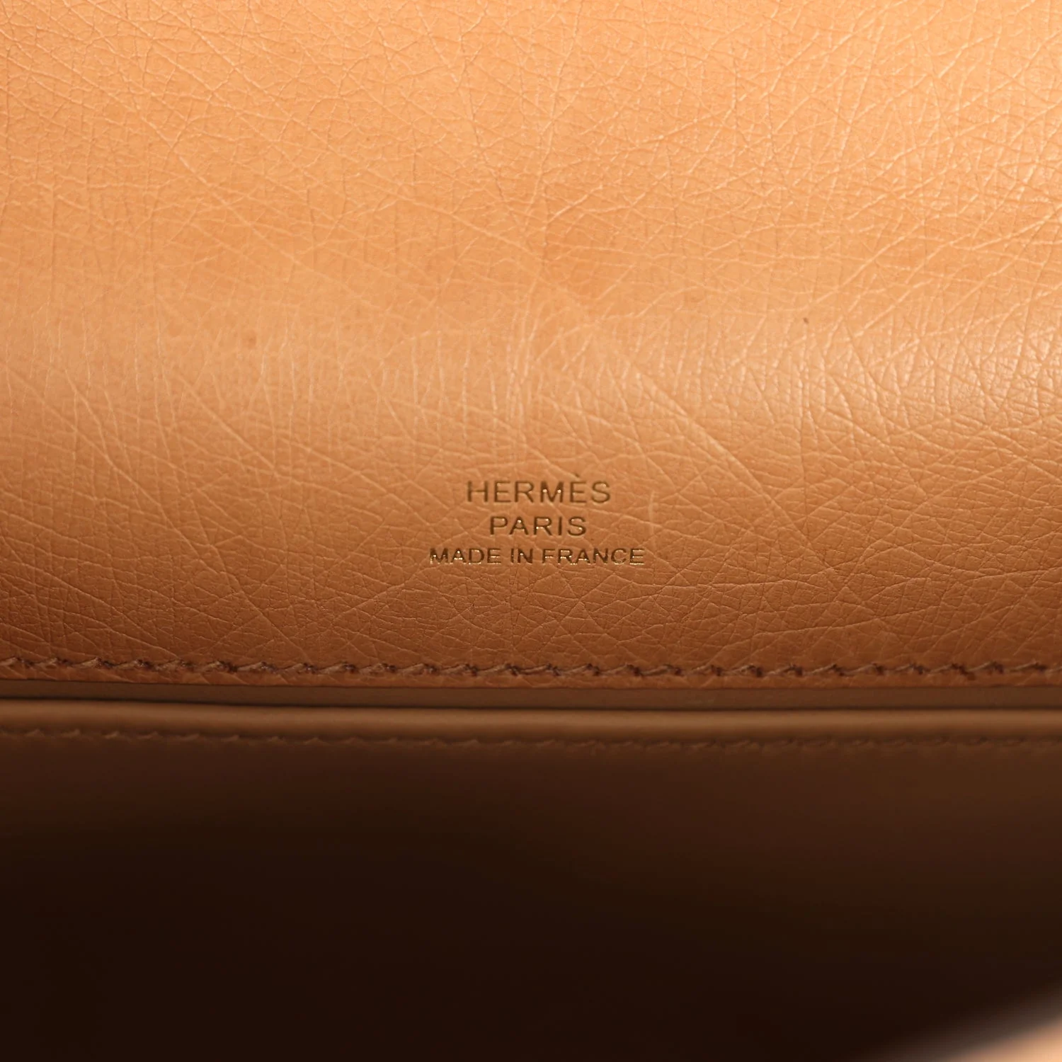 Hermes Kelly Pochette Chai Ostrich Gold Hardware - Image 7