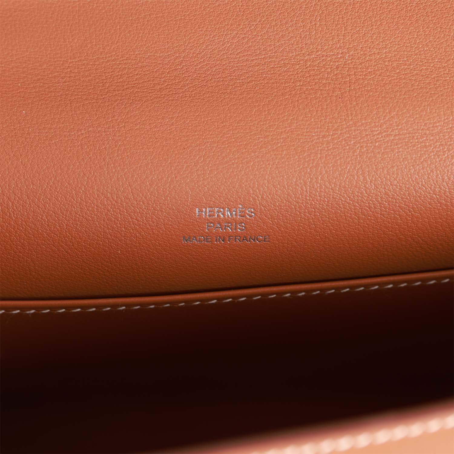 Hermes Kelly Pochette Gold Swift Palladium Hardware - Image 7