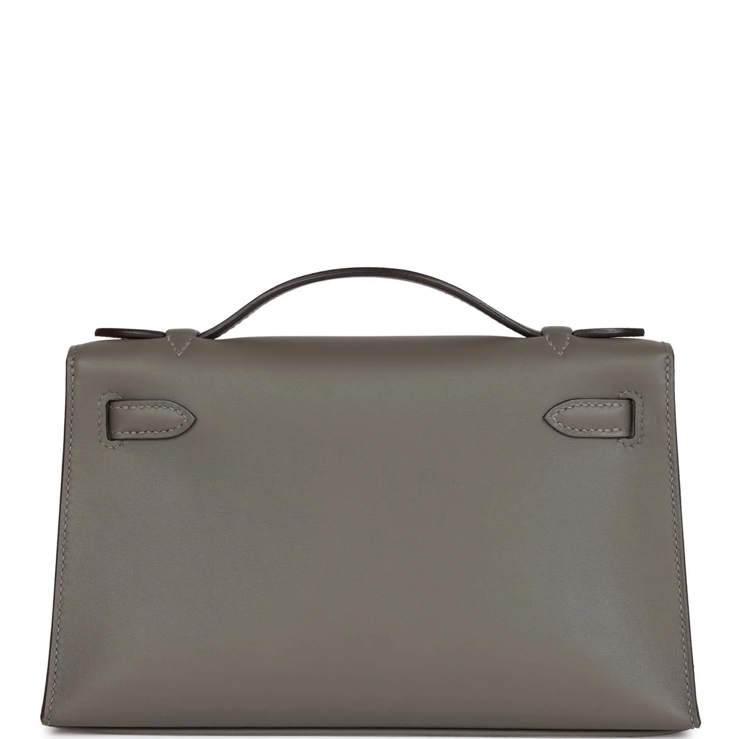 Hermes Kelly Pochette Gris Meyer Swift Gold Hardware - Image 4