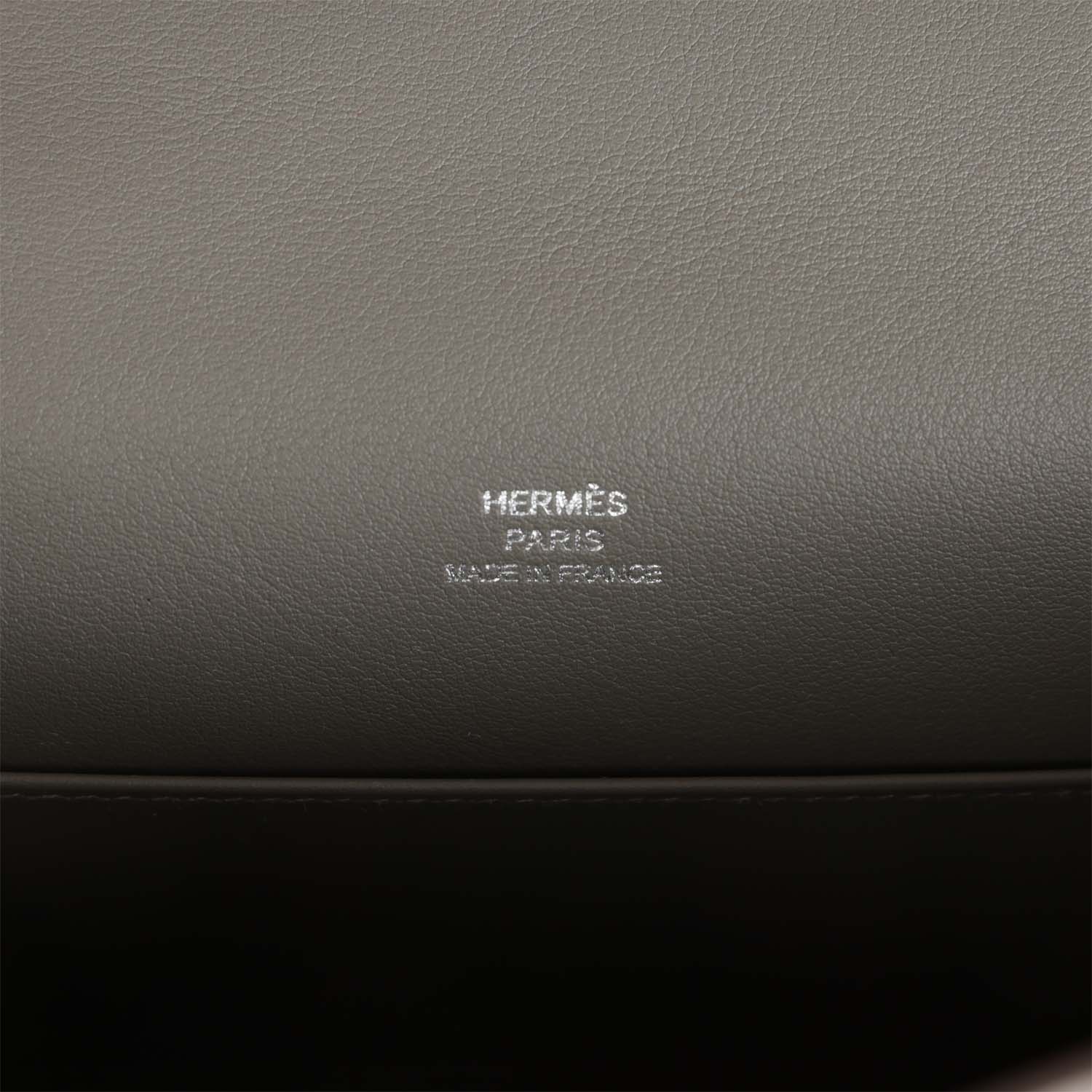 Hermes Kelly Pochette Gris Meyer Swift Palladium Hardware - Image 7