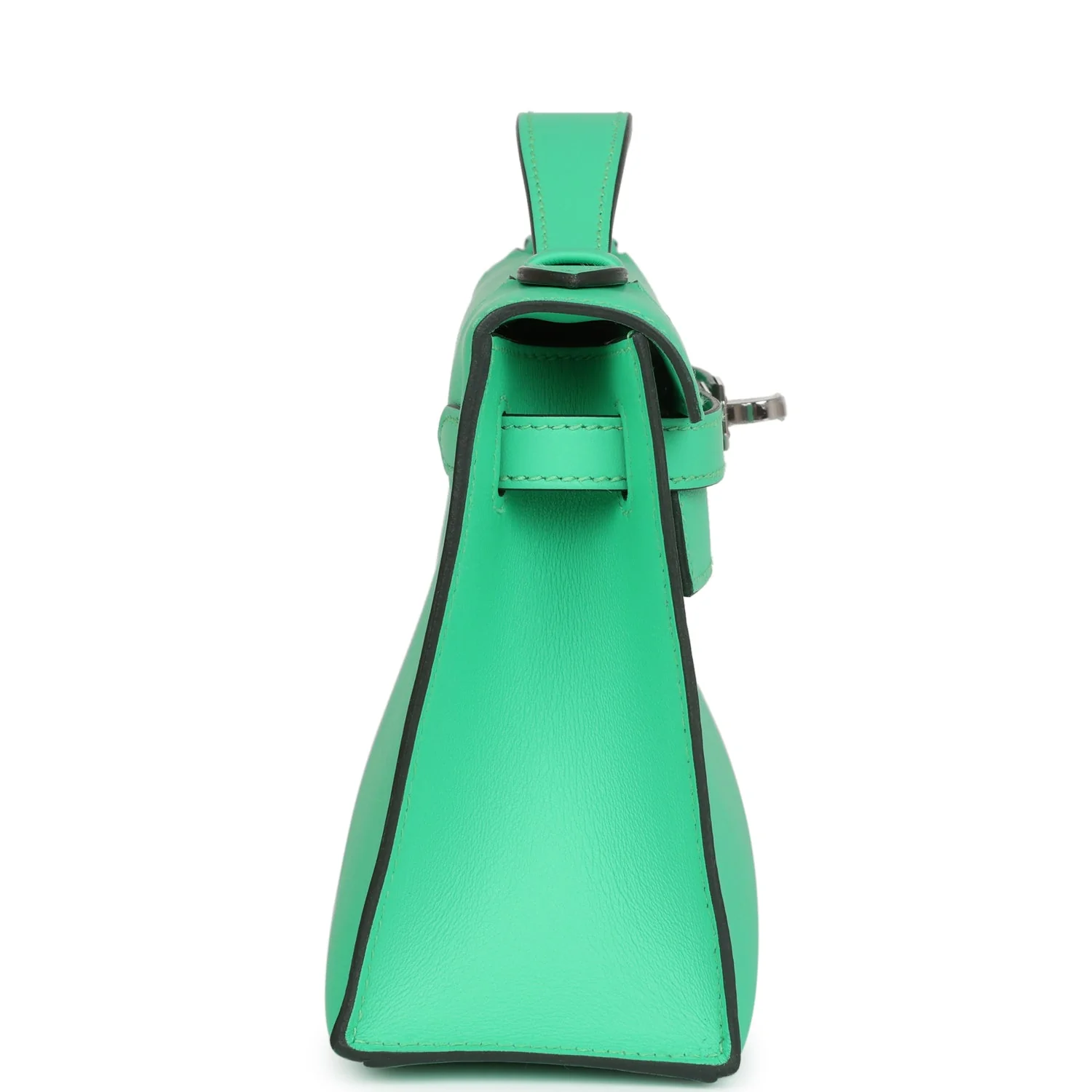 Hermes Kelly Pochette Vert Comics Swift Palladium Hardware - Image 3