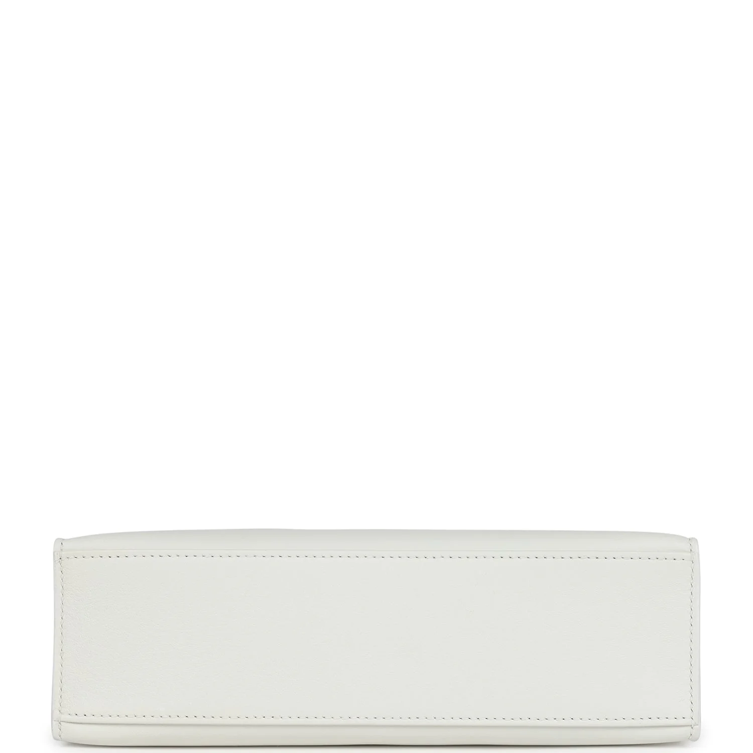 Hermes Kelly Pochette White Swift Palladium Hardware - Image 6