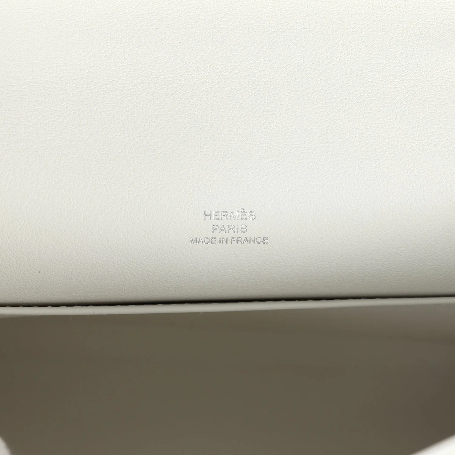 Hermes Kelly Pochette White Swift Palladium Hardware - Image 7