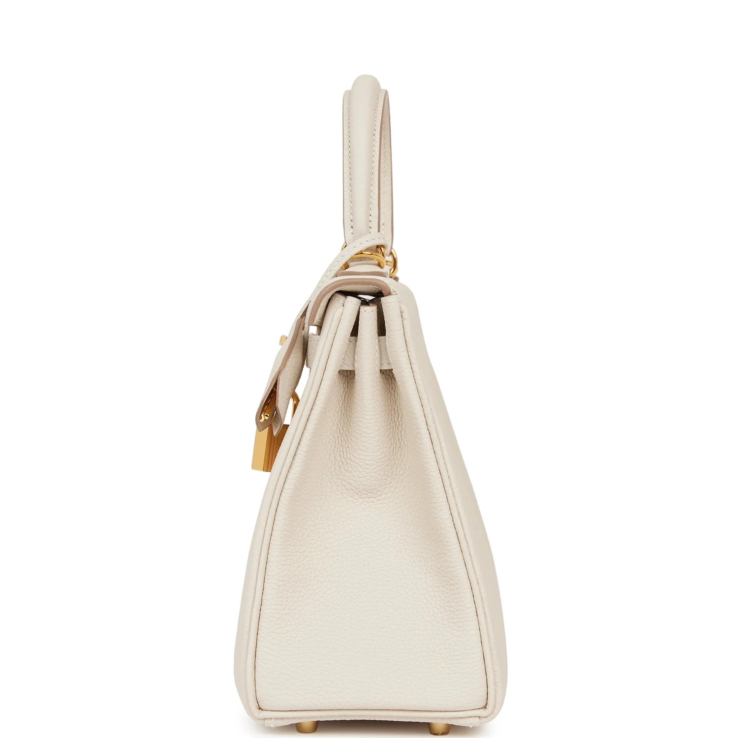 Hermes Kelly Retourne 25 Craie Togo Gold Hardware - Image 5