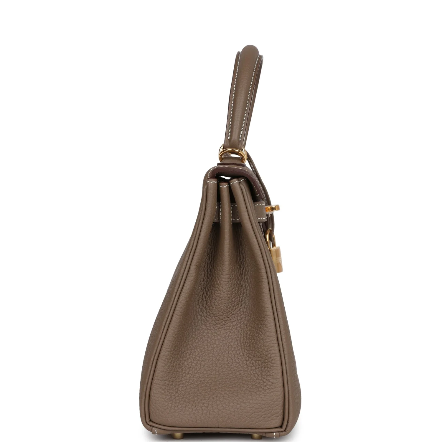 Hermes Kelly Retourne 25 Etoupe Togo Gold Hardware - Image 4